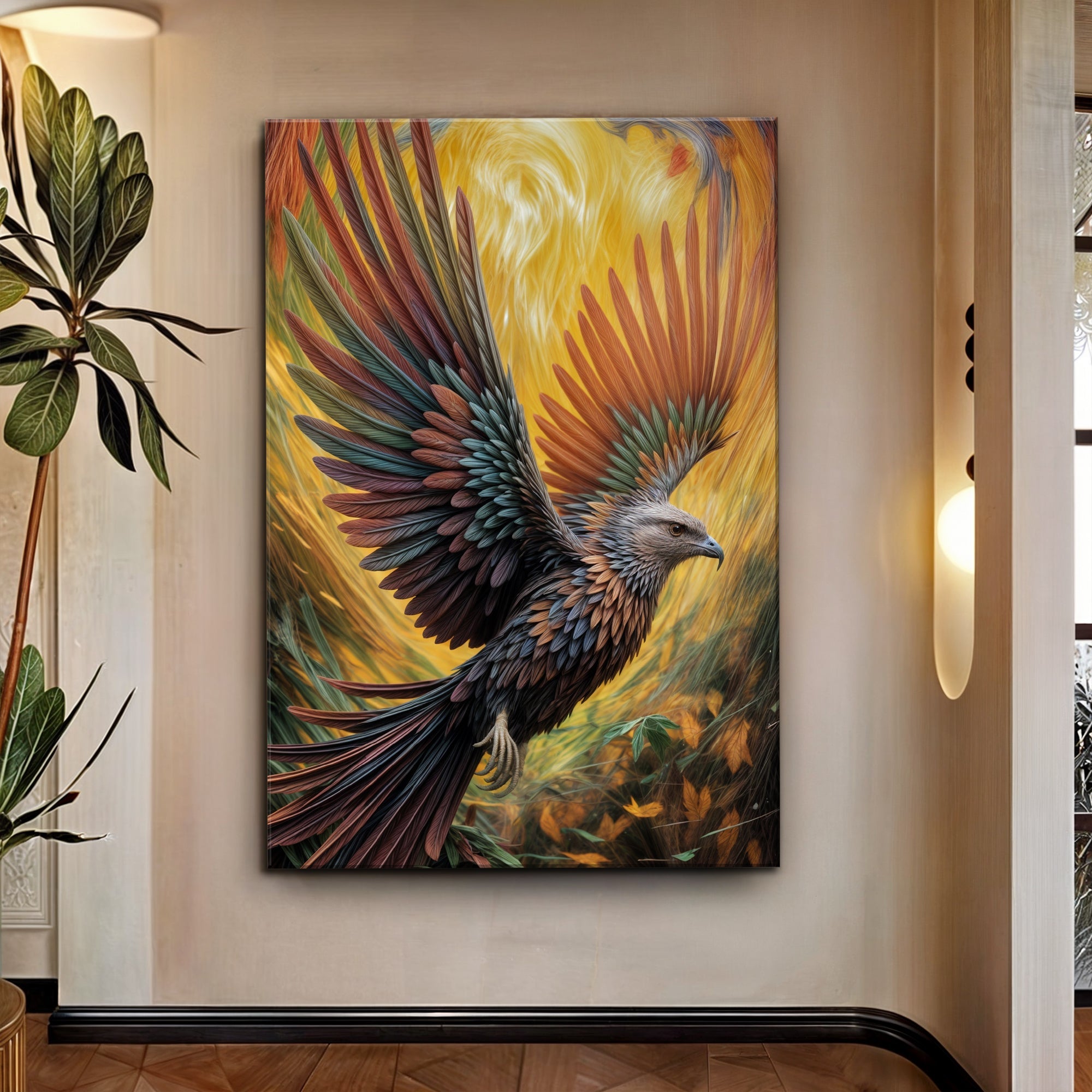 Flight Of Fancy Bird Impasto Wall Art on sale at MyriadMart