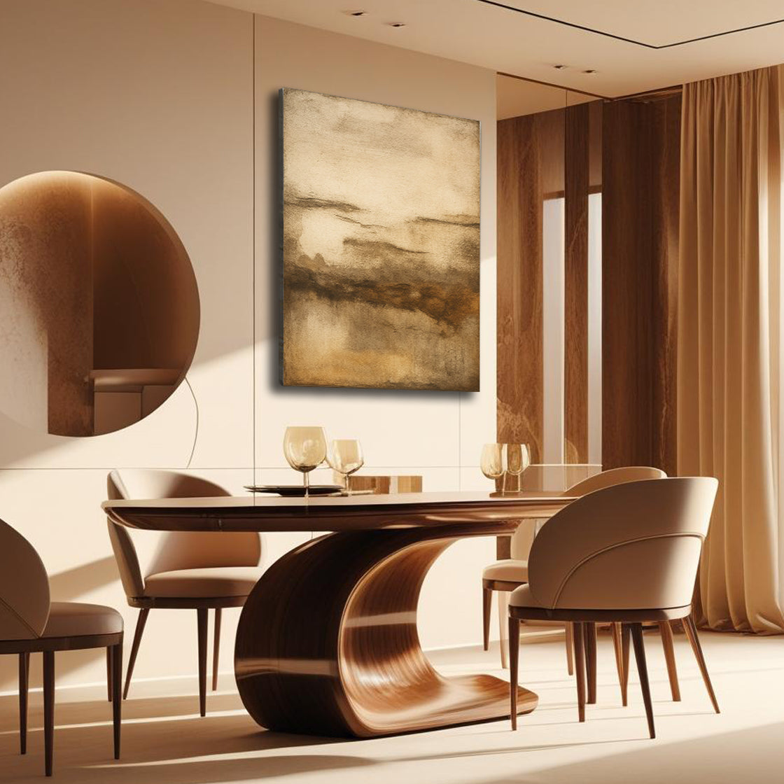 Neutral Abstract Impasto Wall Art on sale at MyriadMart