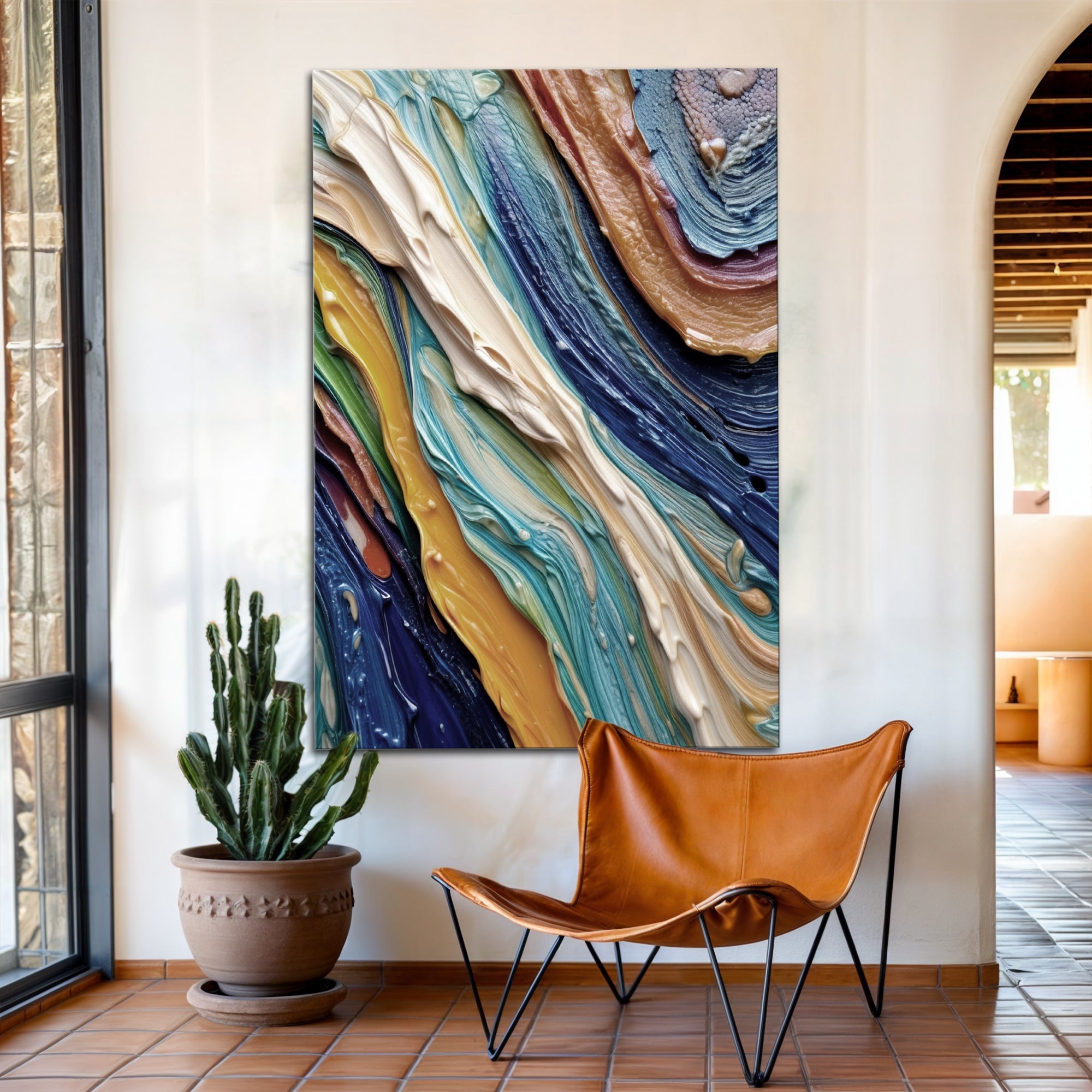Ocean Waves Impasto Wall Art on sale at MyriadMart