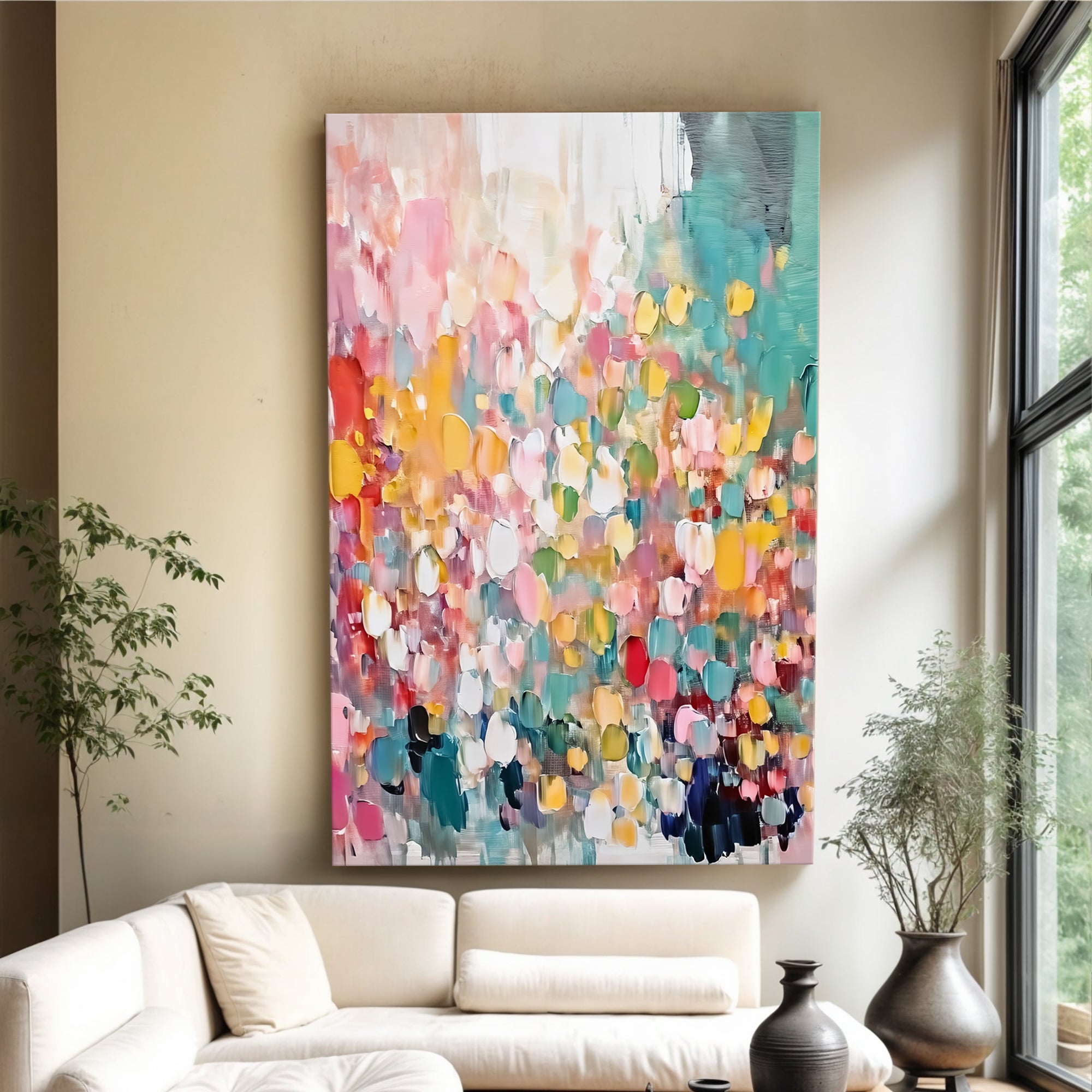 Wild Bloom Abstract Impasto Wall Art on sale at MyriadMart