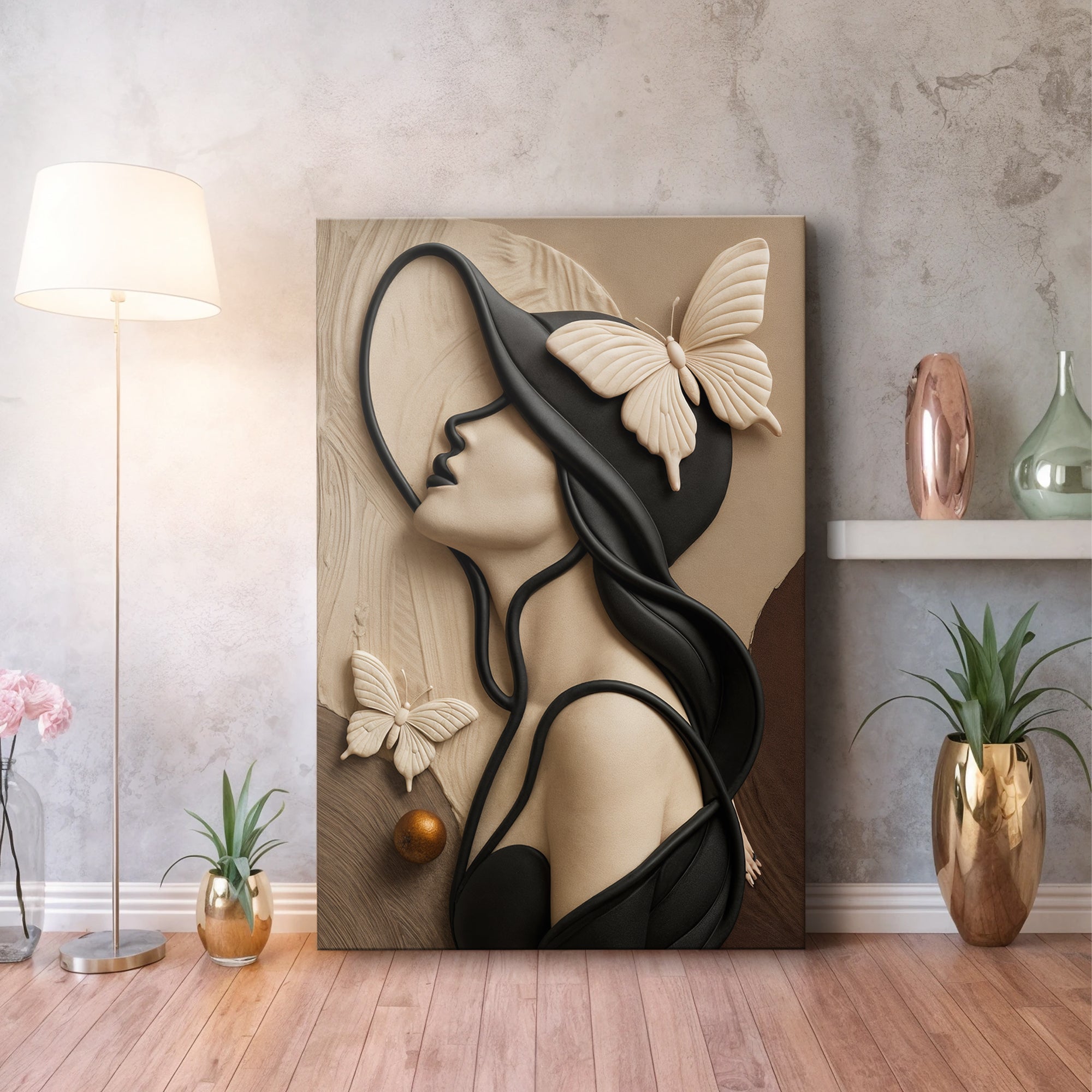 Woman's Delicate Lines Wall Art on sale at MyriadMart