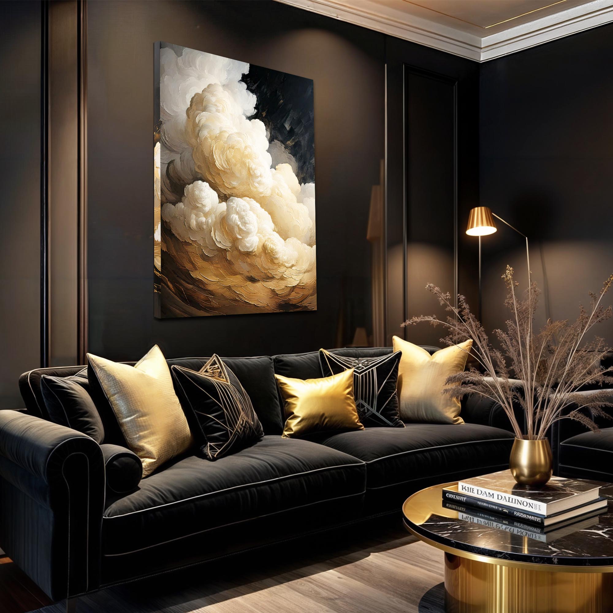 Beige Cloud Abstract Wall Art on sale at MyriadMart