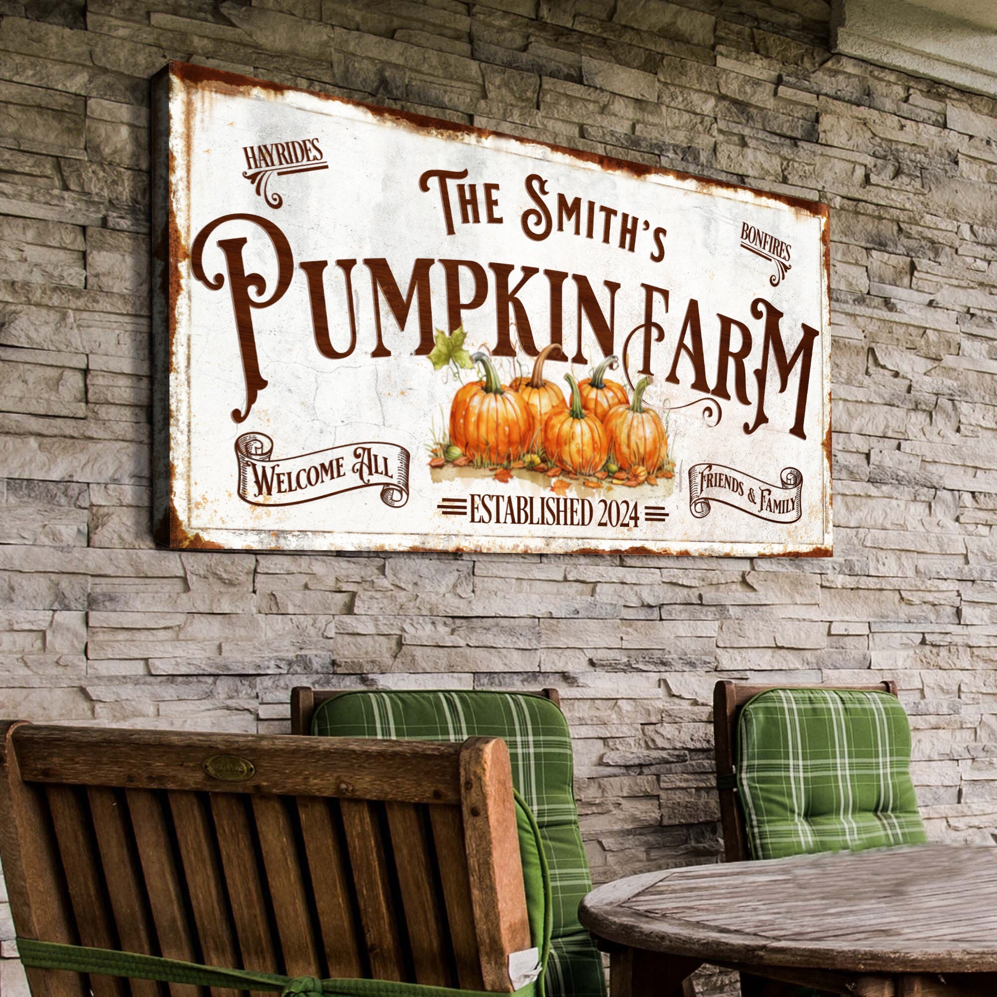 Personalized Pumpkin Farm Sign on sale at MyriadMart