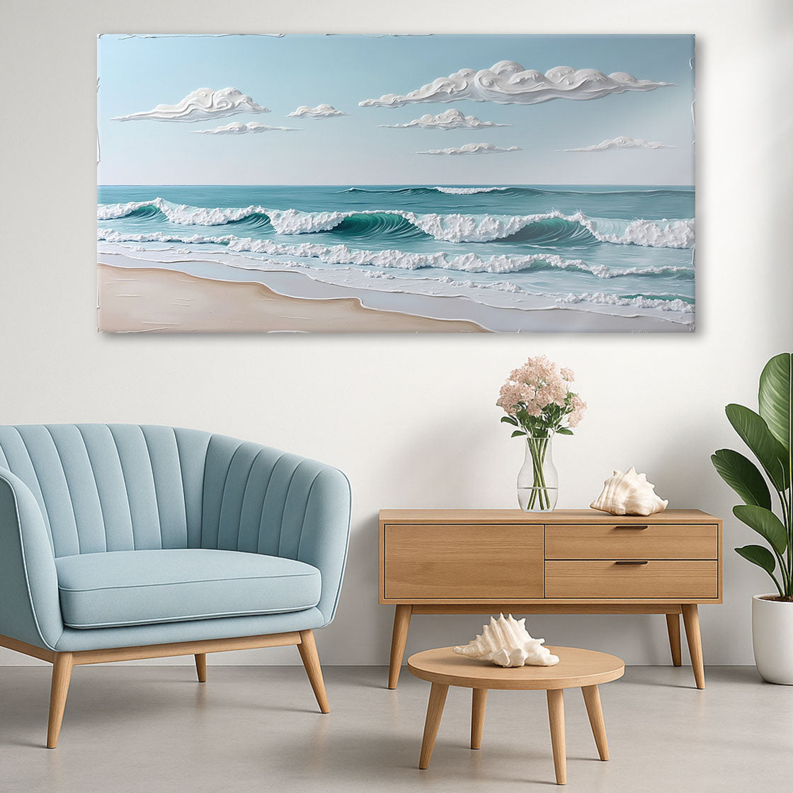 Serene Ocean Wave Coastal Wall Art XI on sale at MyriadMart