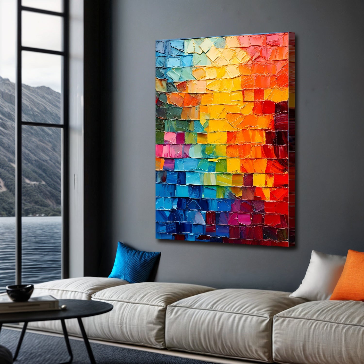Spectrum Mosaic Impasto Wall Art on sale at MyriadMart