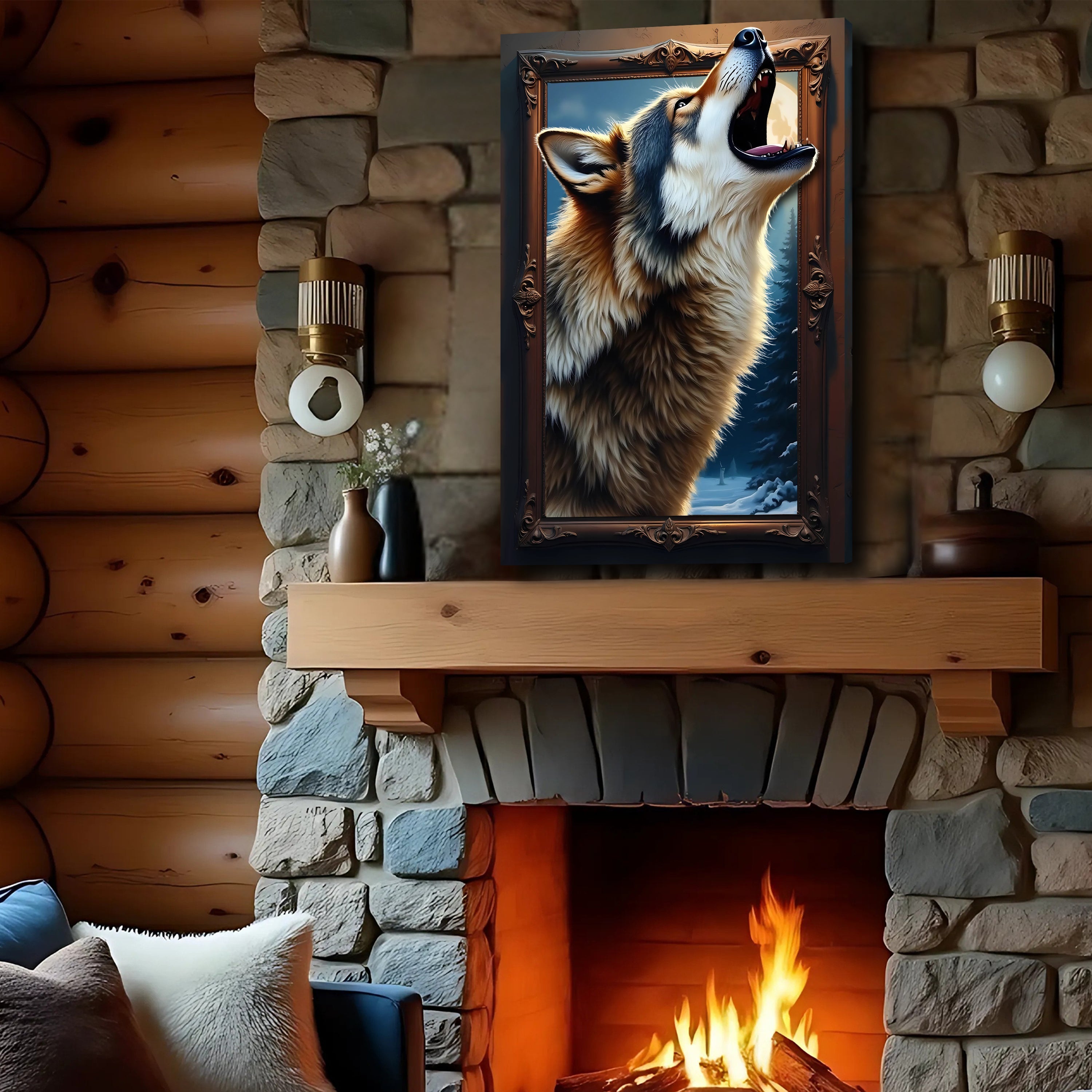 3D Wolf Wall Art on sale at MyriadMart