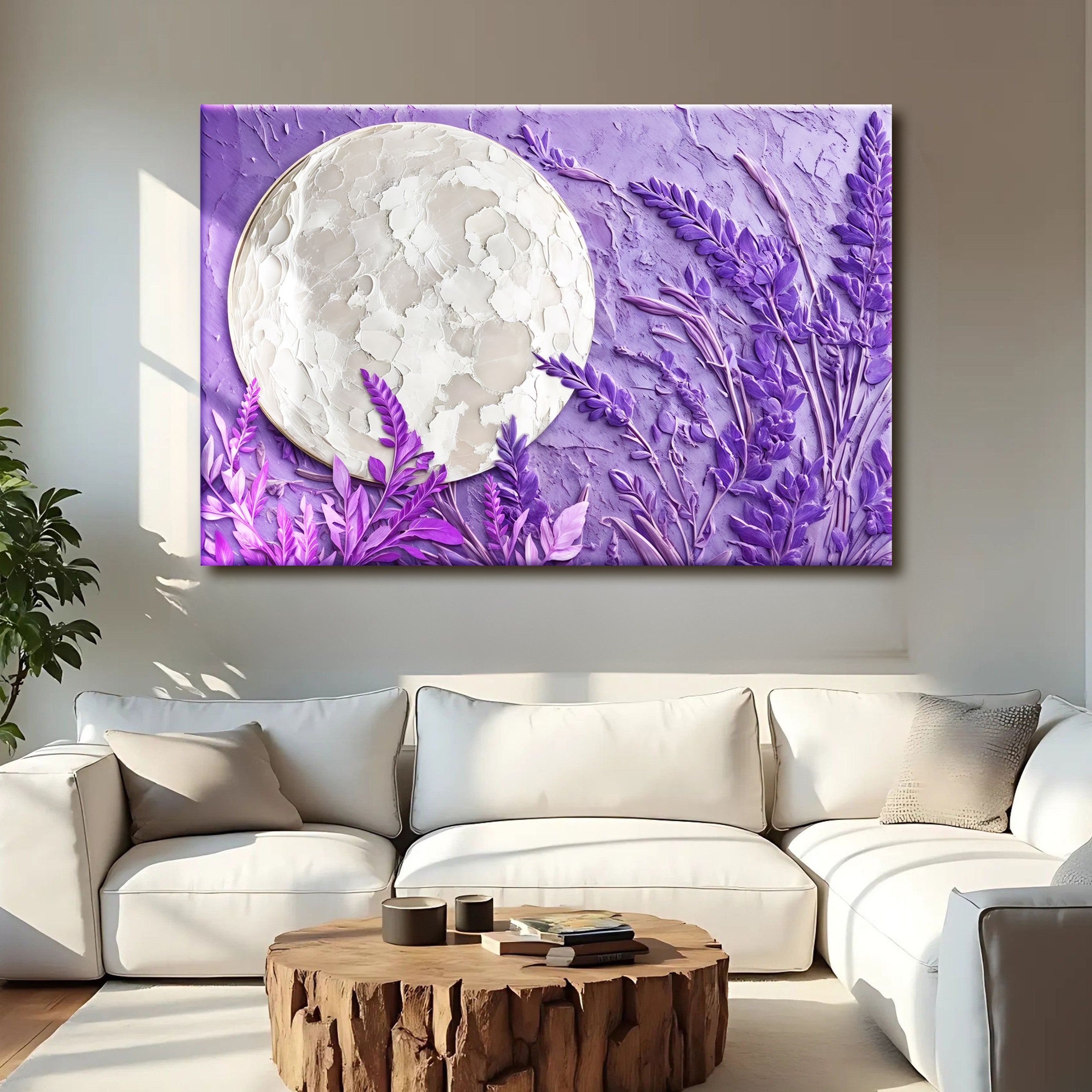 3D Lavander Moon Wall Art on sale at MyriadMart