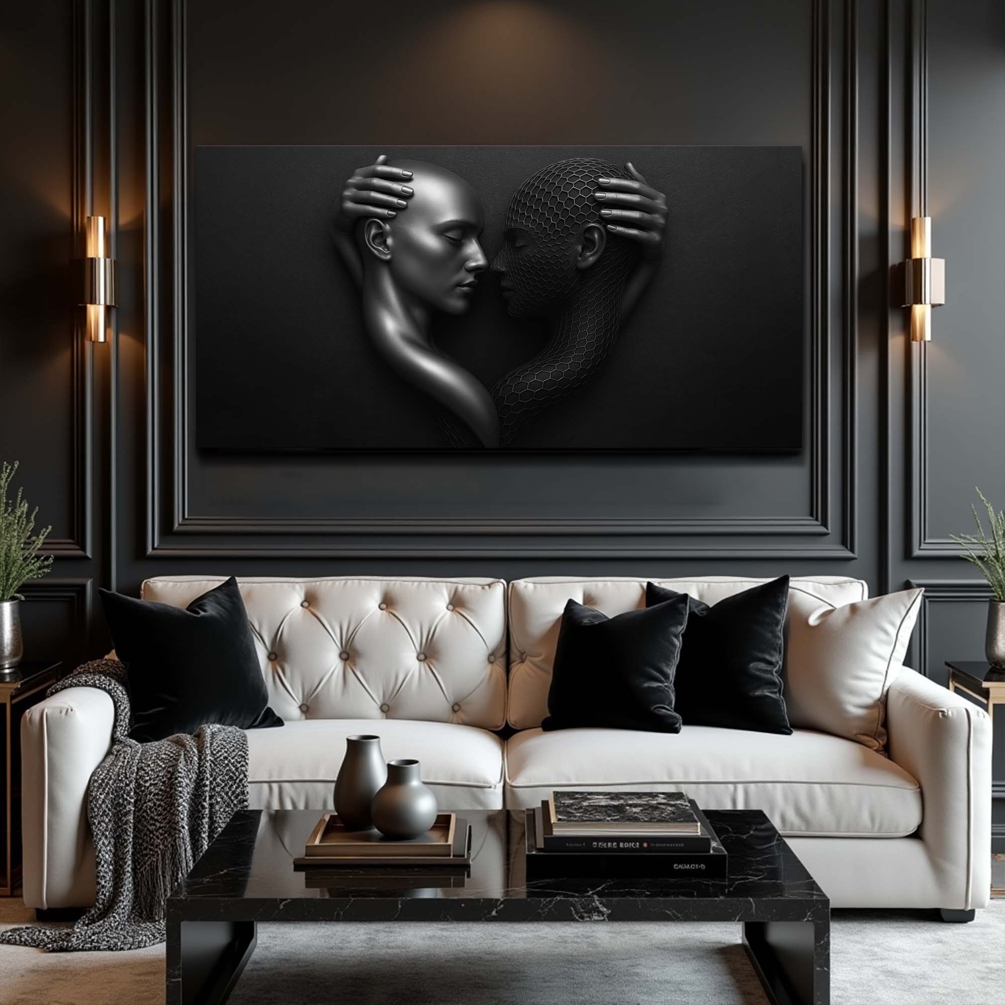 Eternal Love Figure Abstract Wall Art III on sale at MyriadMart