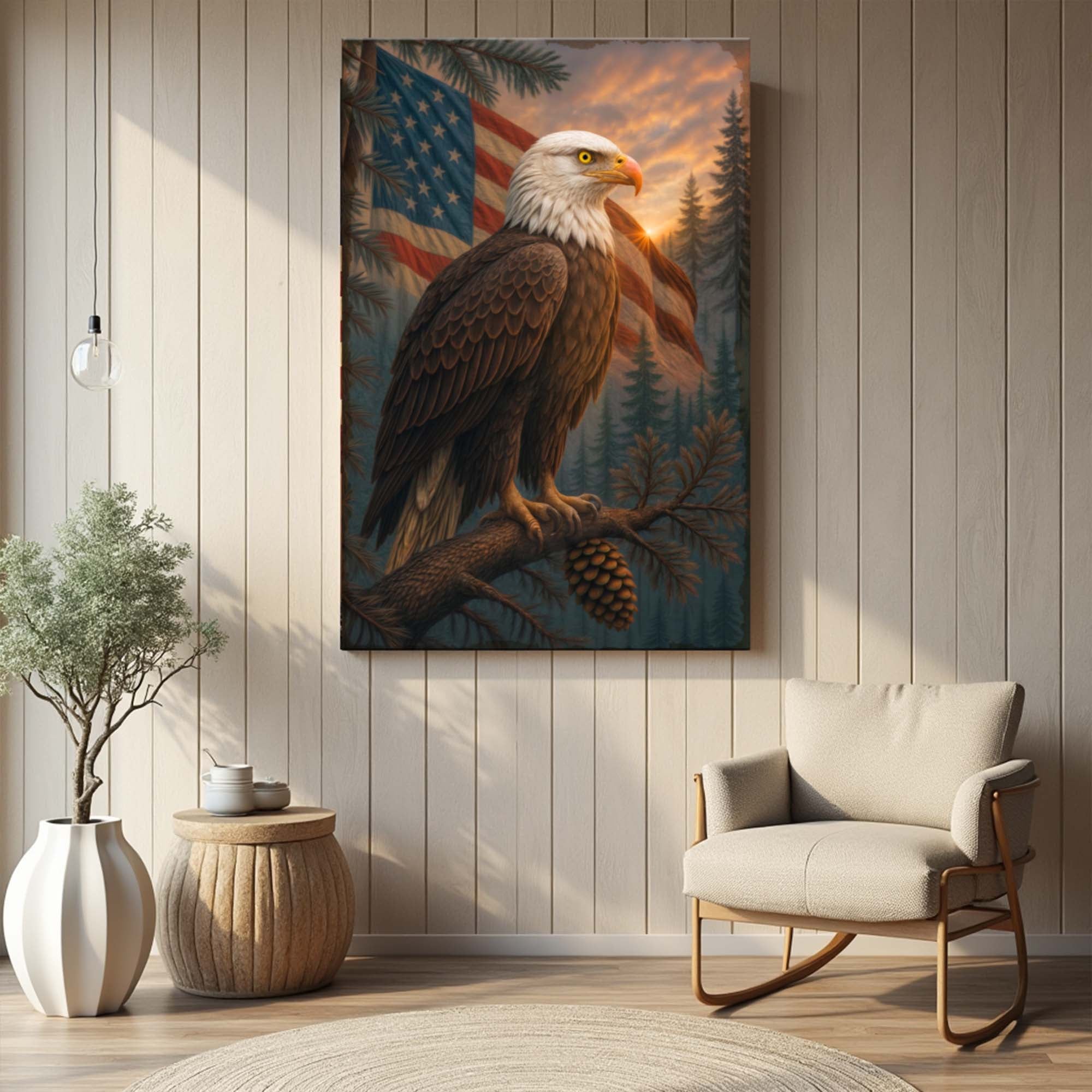 Sentinel of the Pines Eagle Wall Art on sale at MyriadMart