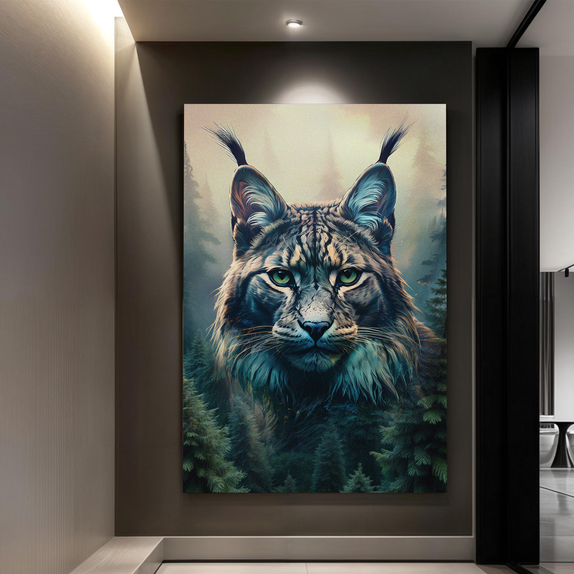 Lynx Double Exposure Wall Art on sale at MyriadMart