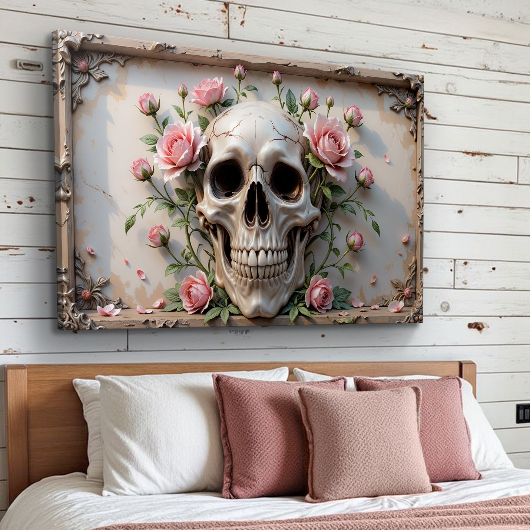 3D Rose And Skull Wall Art V on sale at MyriadMart