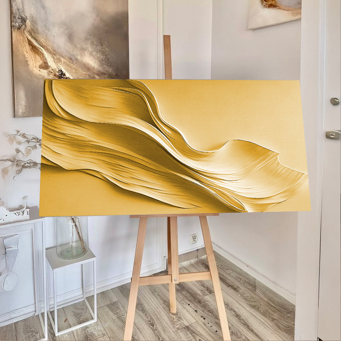 Gold Minimalist Wall Art II on sale at MyriadMart