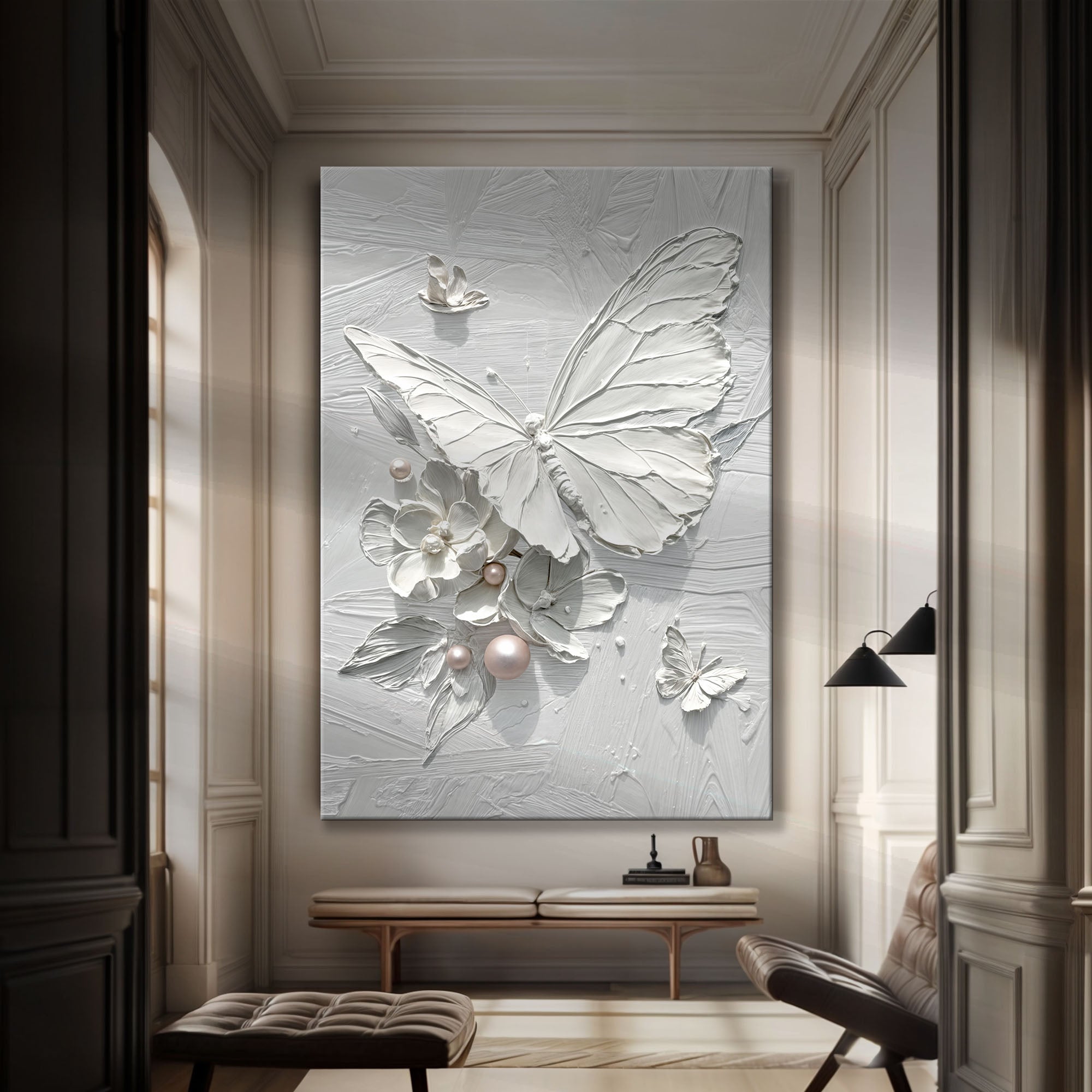 White Butterfly Wall Art on sale at MyriadMart