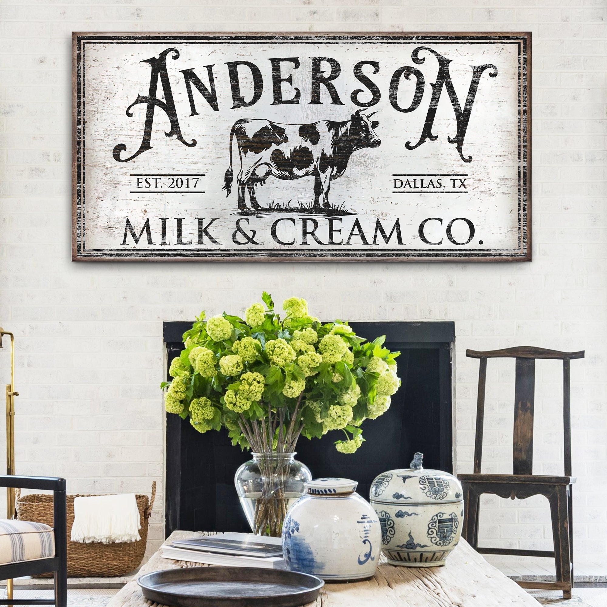Personalized Milk & Cream Co Sign on sale at MyriadMart