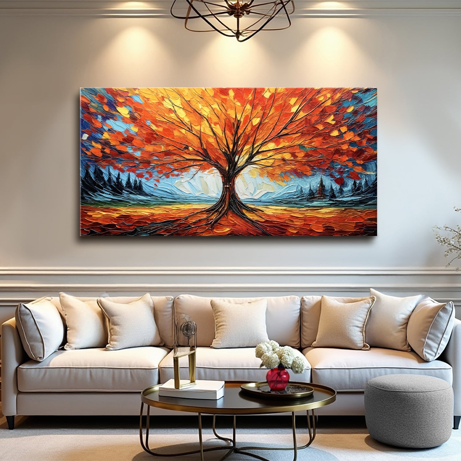 Autumn Fire Impasto Wall Art on sale at MyriadMart