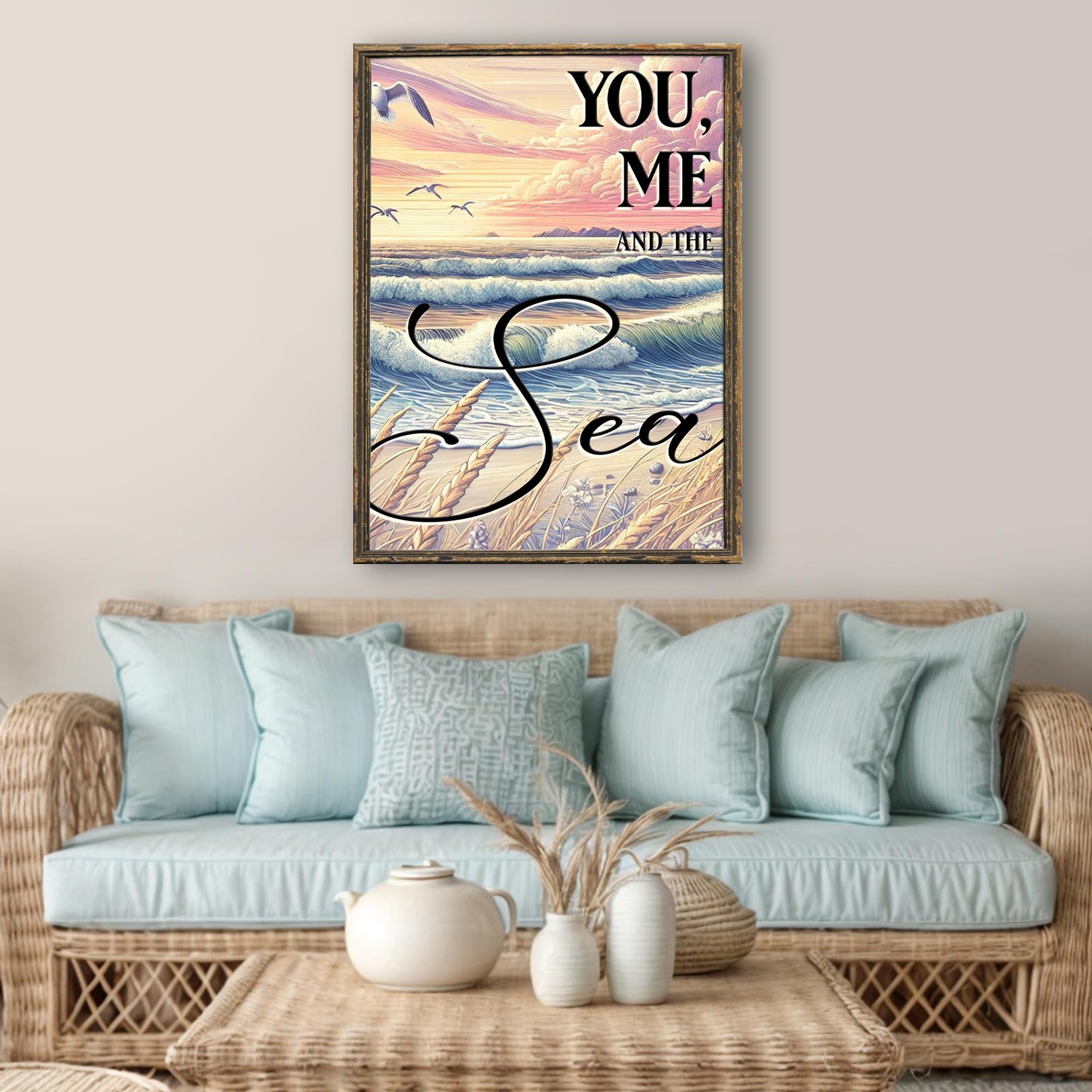 You Me and the Sea Coastal Sign on sale at MyriadMart