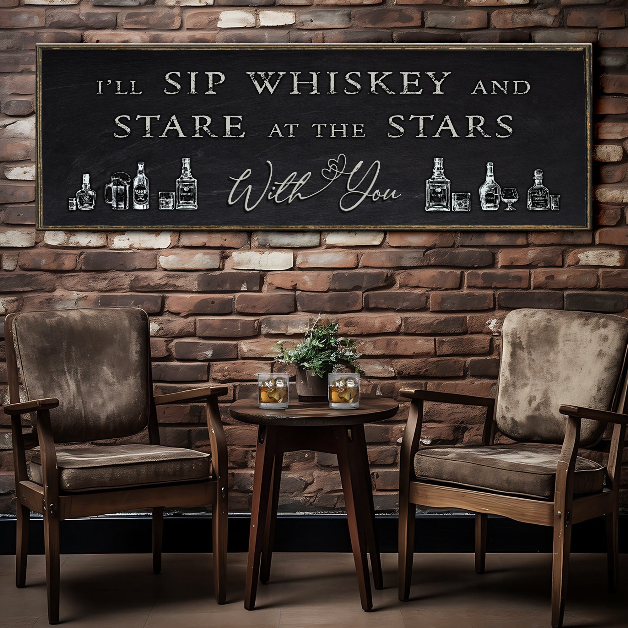 Sip Whiskey With You Bar Sign II on sale at MyriadMart