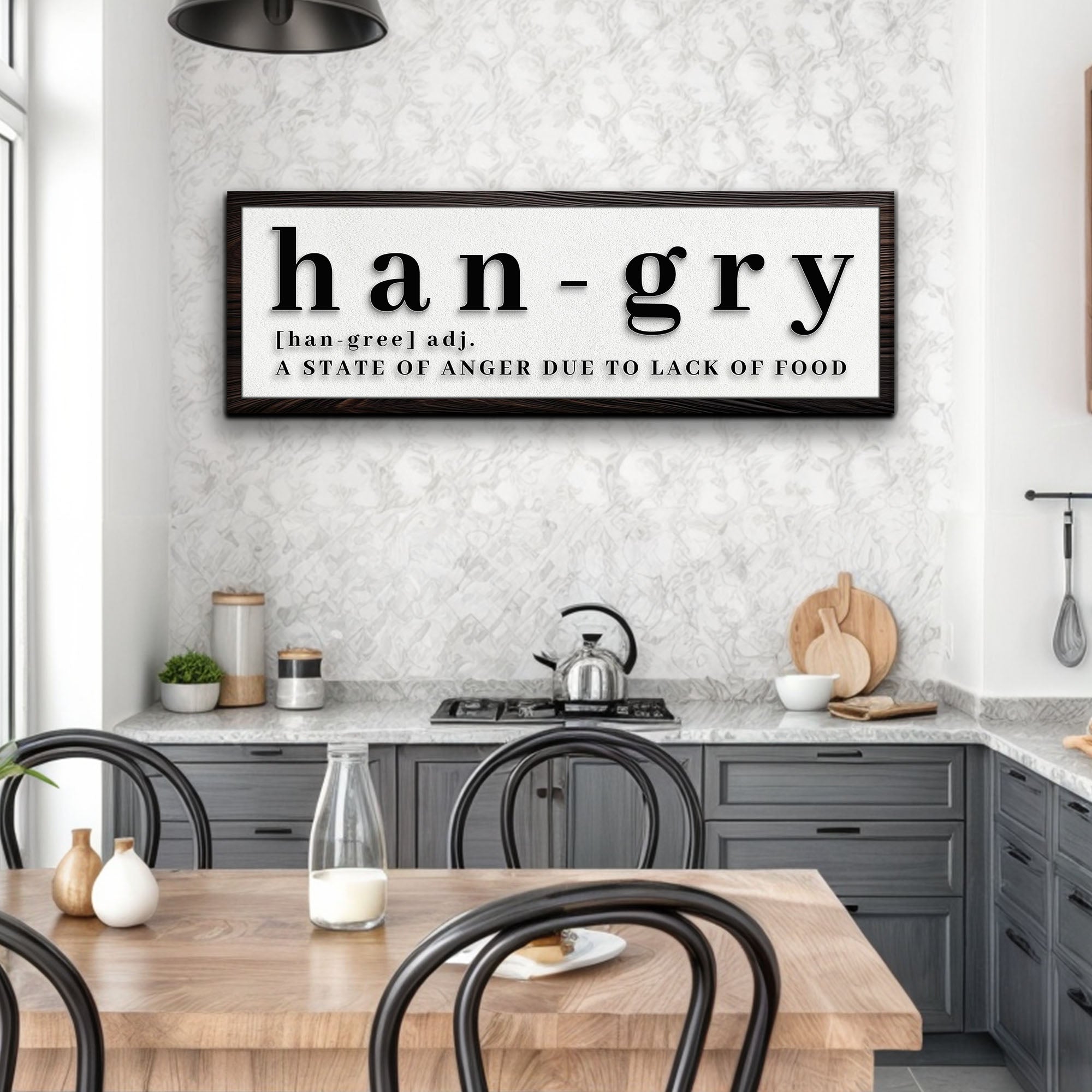 Hangry Kitchen Sign on sale at MyriadMart