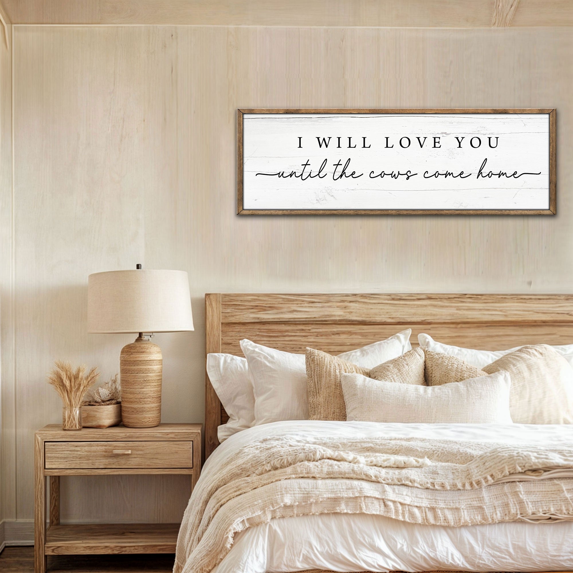 I Will Love You Until The Cows Come Home Cattle Sign on sale at MyriadMart