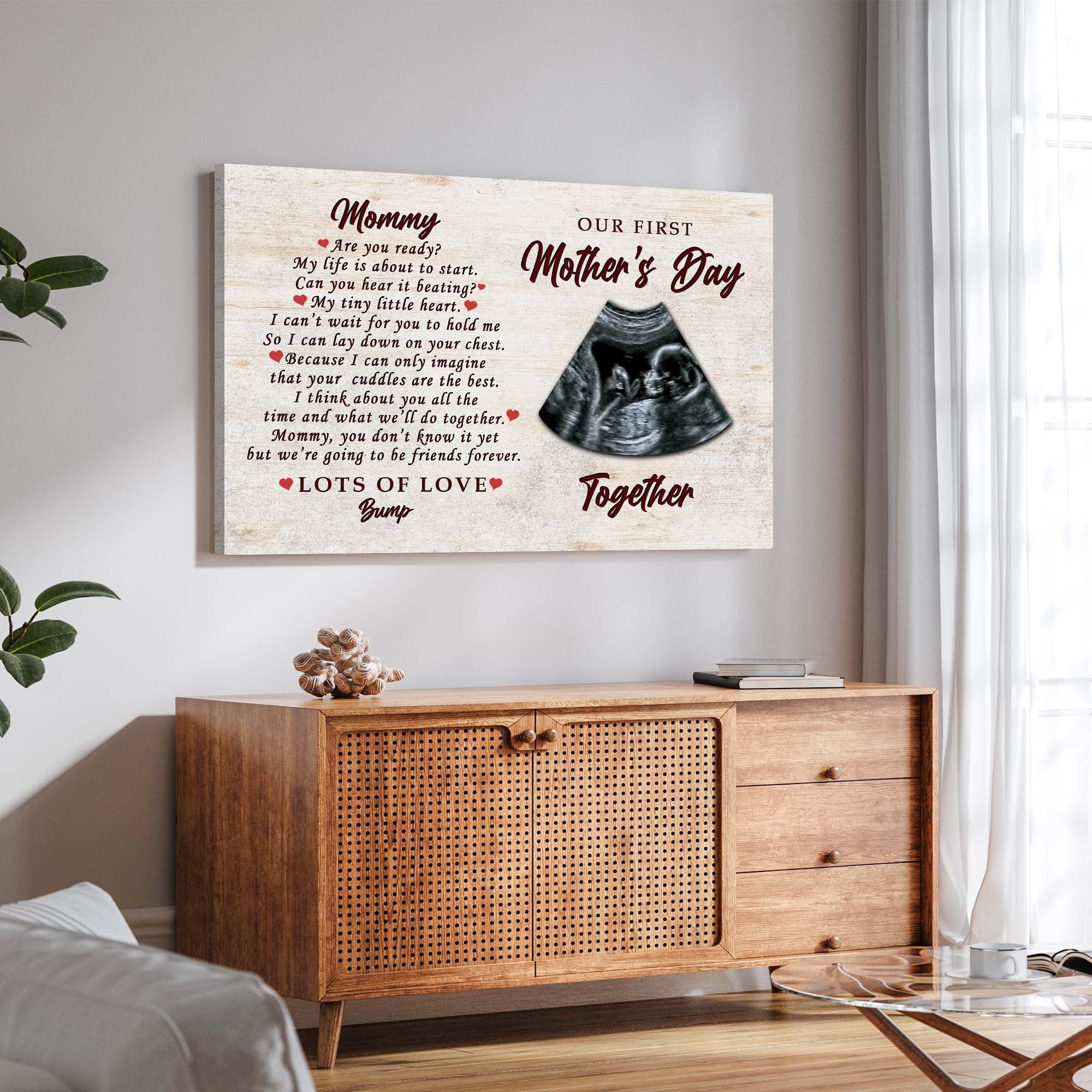 Custom Sonogram Mother's Day Sign on sale at MyriadMart