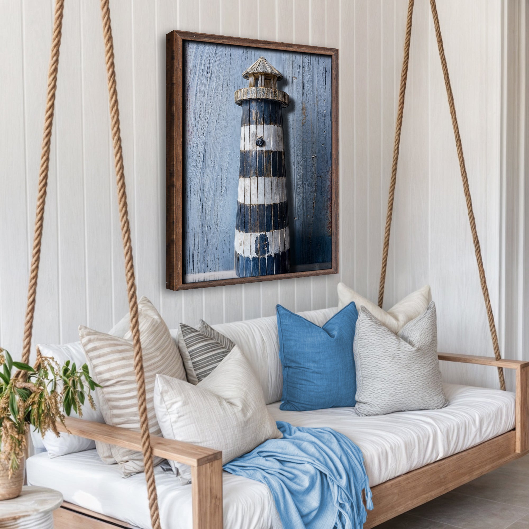 Wooden Lighthouse Coastal Wall Art on sale at MyriadMart