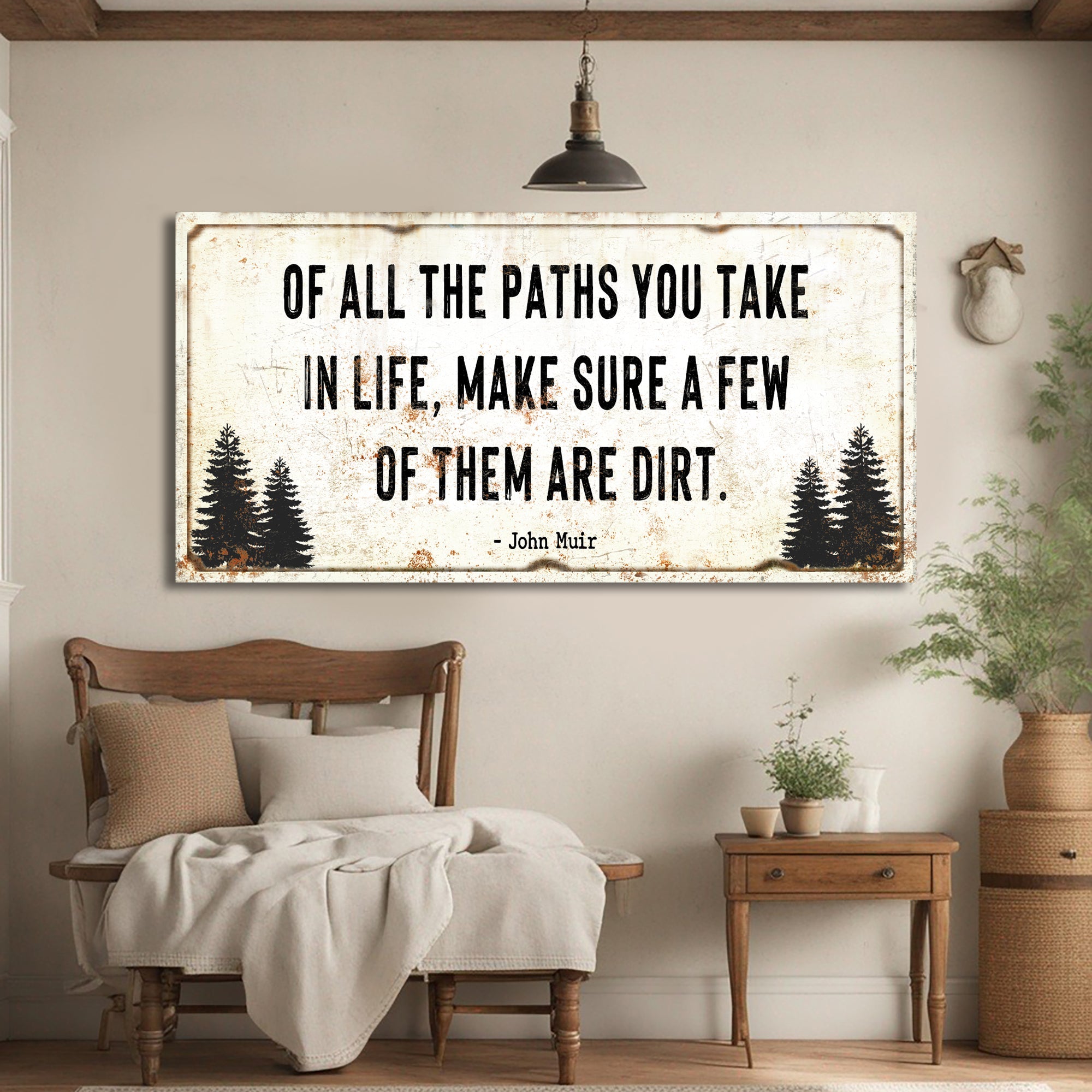 Of All the Paths You Take in Life Make Sure A Few Of Them Are Dirt Cabin Sign II on sale at MyriadMart