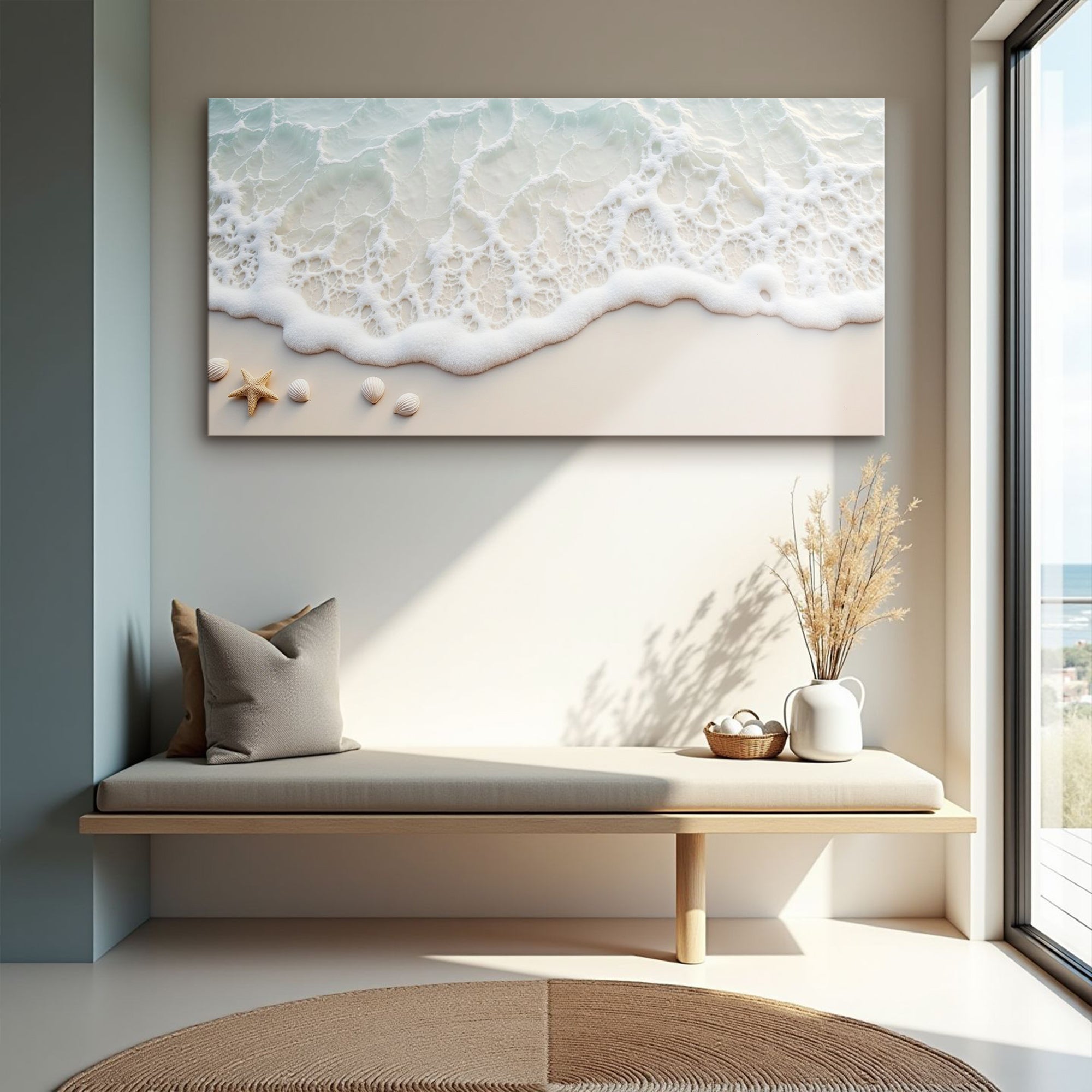 Serene Ocean Wave Coastal Wall Art X on sale at MyriadMart