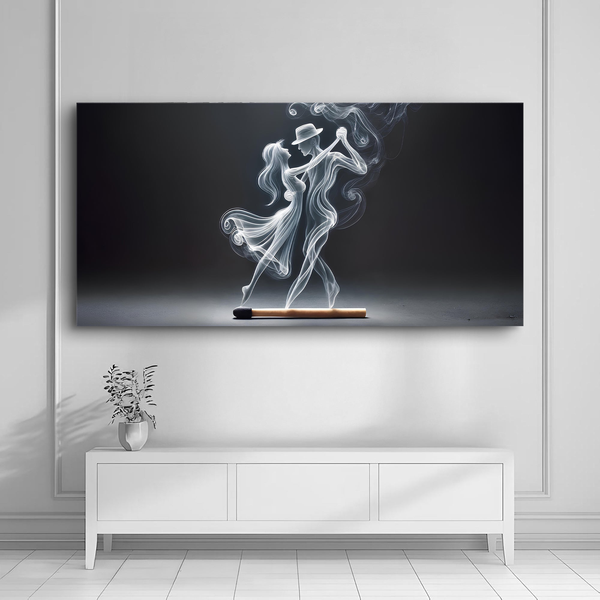 Modern Abstract Couple Dance Wall Art on sale at MyriadMart