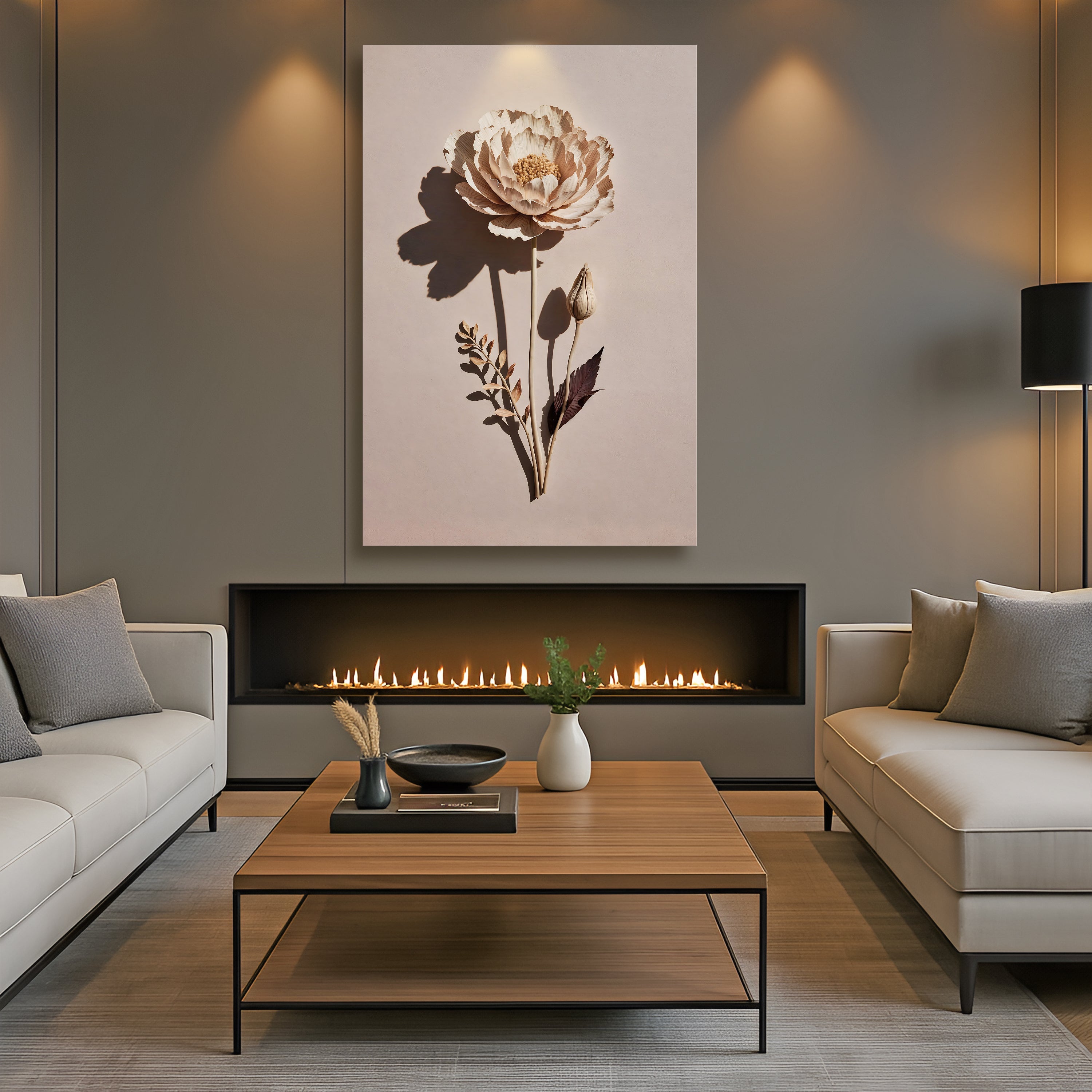 Minimalist Lone Flower Wall Art on sale at MyriadMart