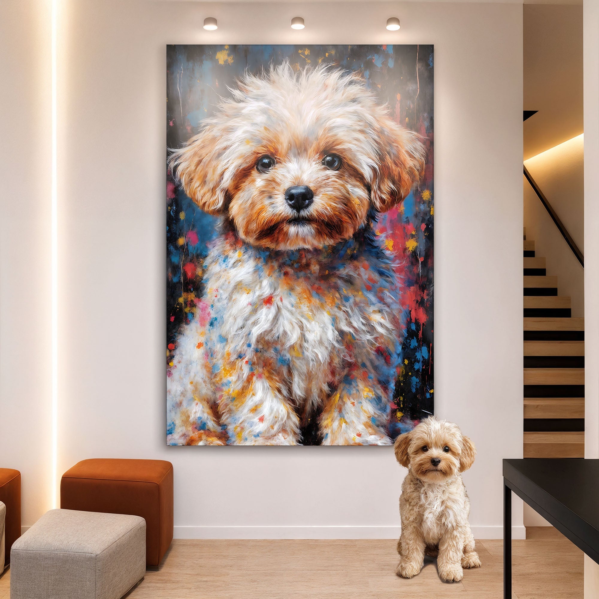 Customized Pet Portrait Abstract Wall Art II on sale at MyriadMart