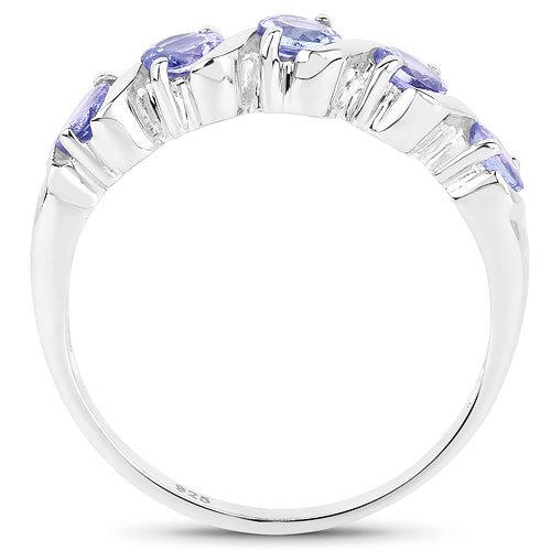 1.15 Carat Genuine Tanzanite .925 Sterling Silver Ring on sale at MyriadMart