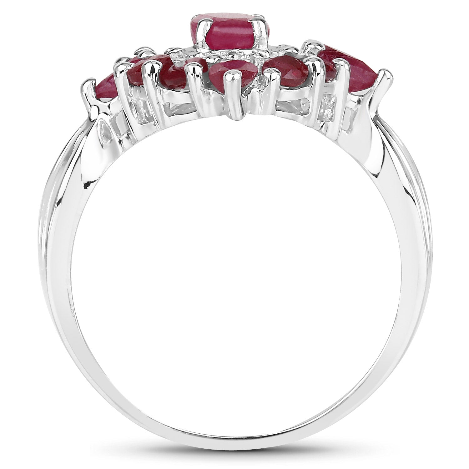 2.89 Carat Genuine Ruby .925 Sterling Silver Ring on sale at MyriadMart