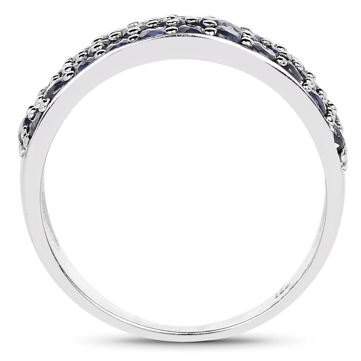 1.70 Carat Genuine Blue Sapphire .925 Sterling Silver Ring on sale at MyriadMart