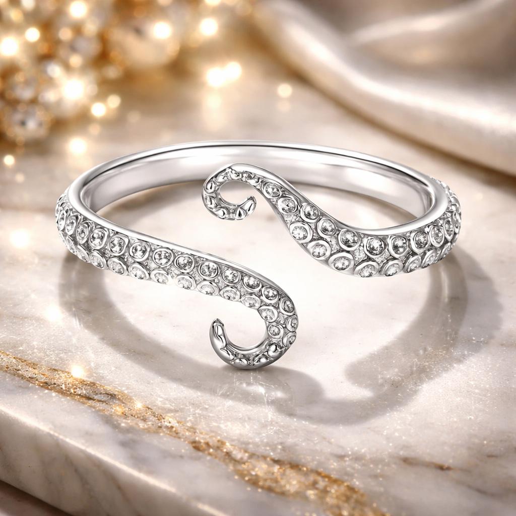 S925 Sterling Silver 0.2cm Platinum Plated Ring on sale at MyriadMart