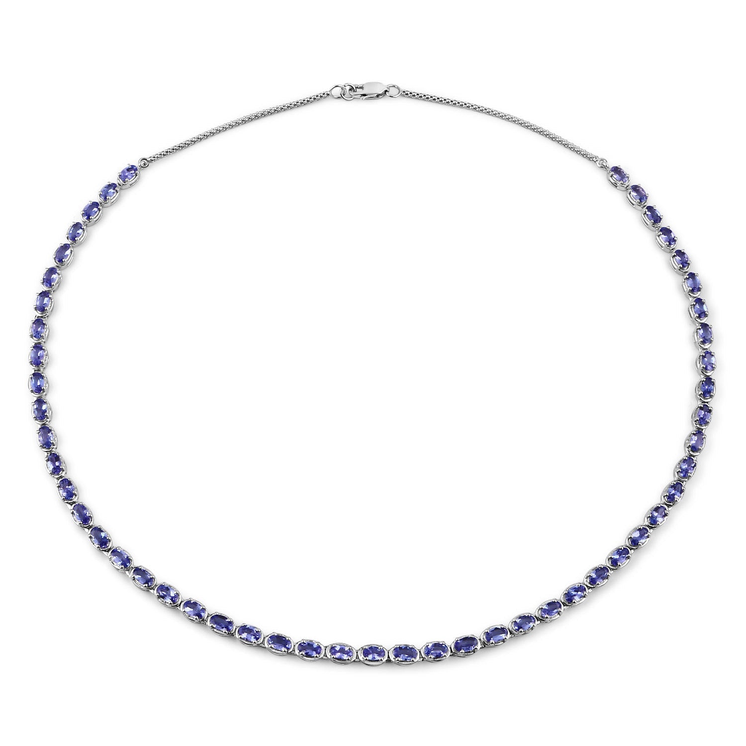 10.00 Carat Genuine Tanzanite .925 Sterling Silver Necklace on sale at MyriadMart