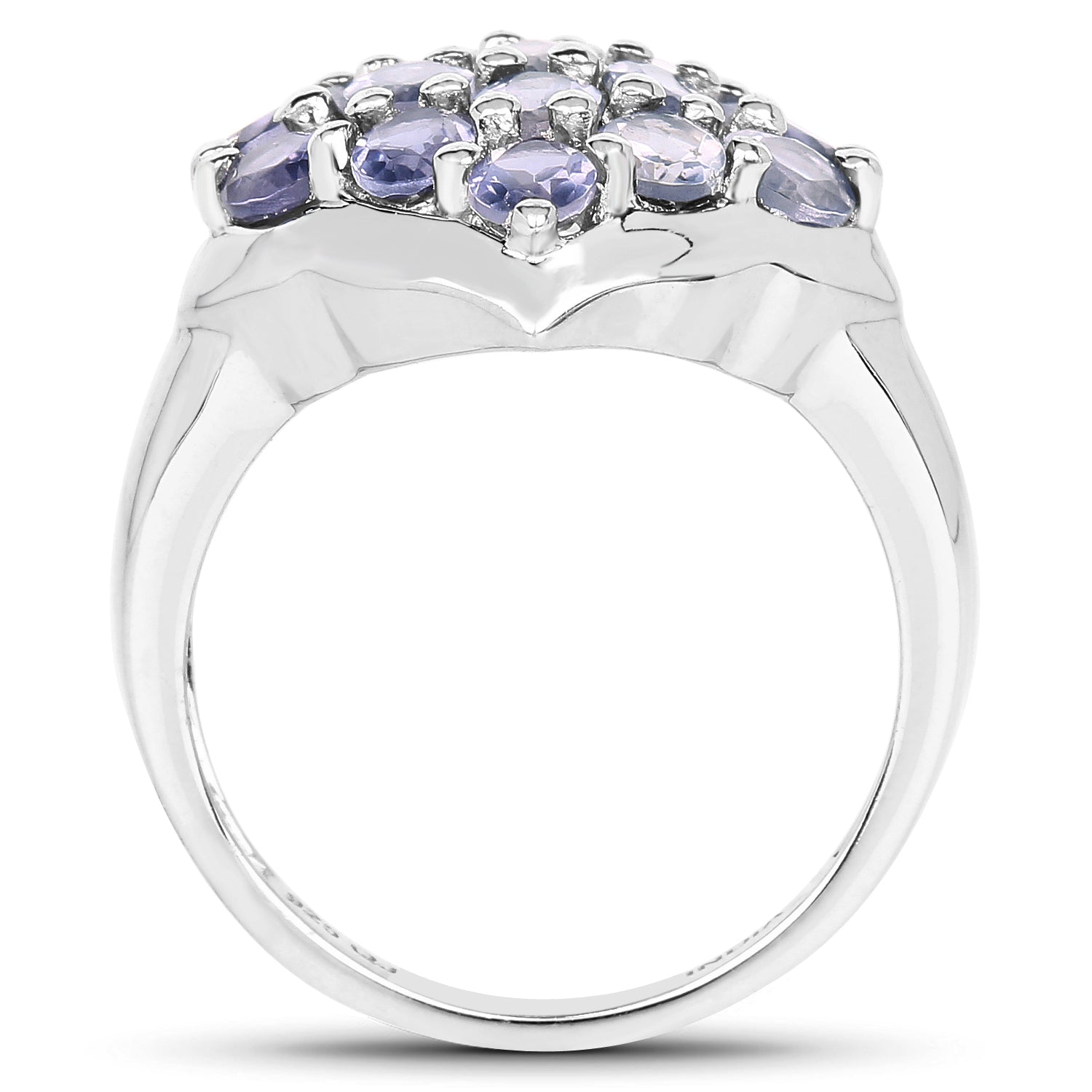 2.38 Carat Genuine Iolite .925 Sterling Silver Ring on sale at MyriadMart