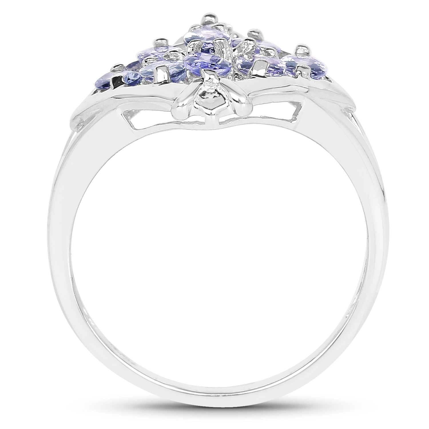 1.53 Carat Genuine Tanzanite .925 Sterling Silver Ring on sale at MyriadMart