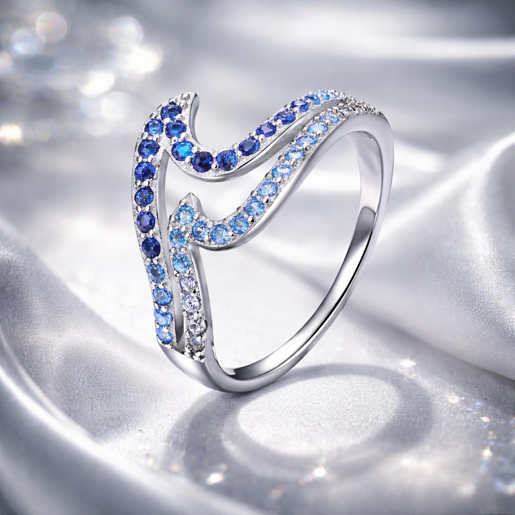 925 Sterling Silver Size 6.0 White Gold Plated CZ Ring for Women on sale at MyriadMart