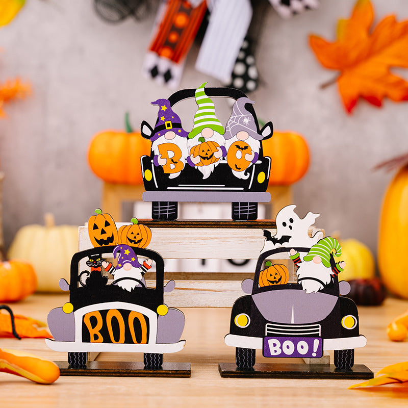 3-Piece Halloween Element Car-Shape Ornaments - MyriadMart