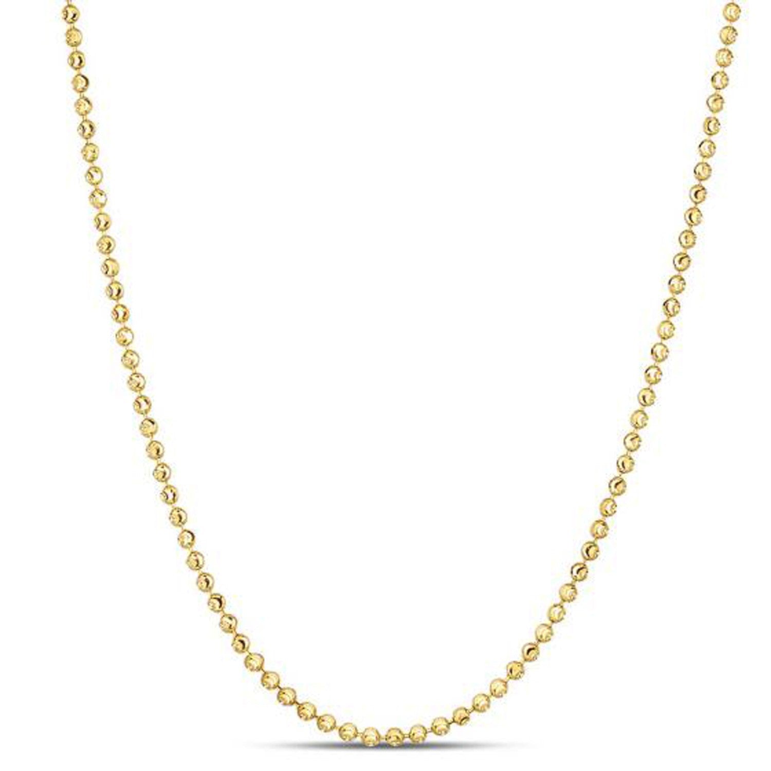 Moon Cut Bead Chain in 14k Yellow Gold 2.00 mm on sale at MyriadMart
