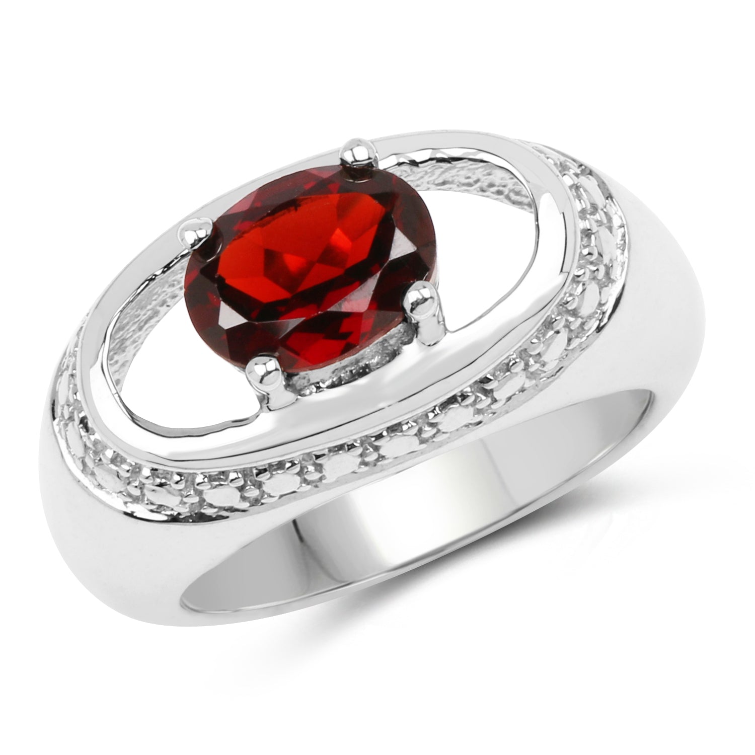 2.50 Carat Genuine Garnet .925 Sterling Silver Ring on sale at MyriadMart