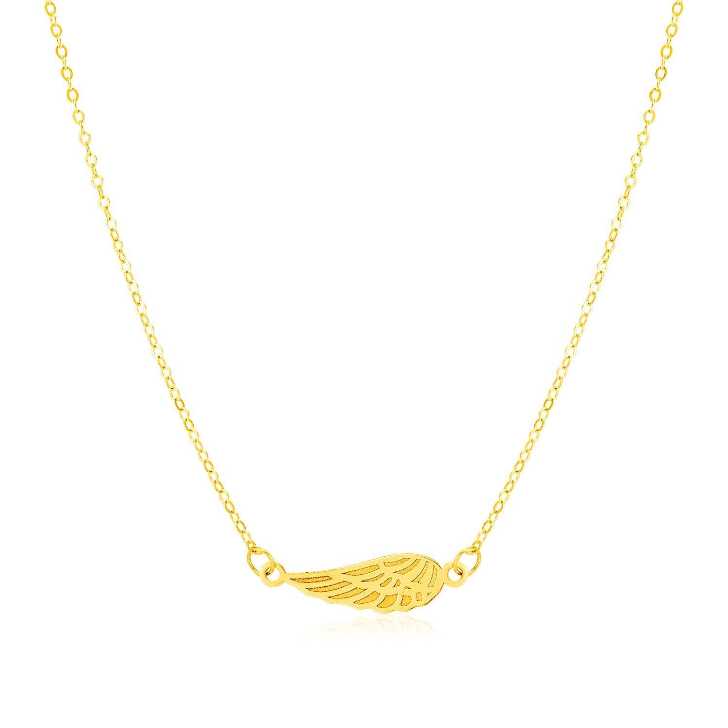 14K Yellow Gold Angel Wing Necklace on sale at MyriadMart
