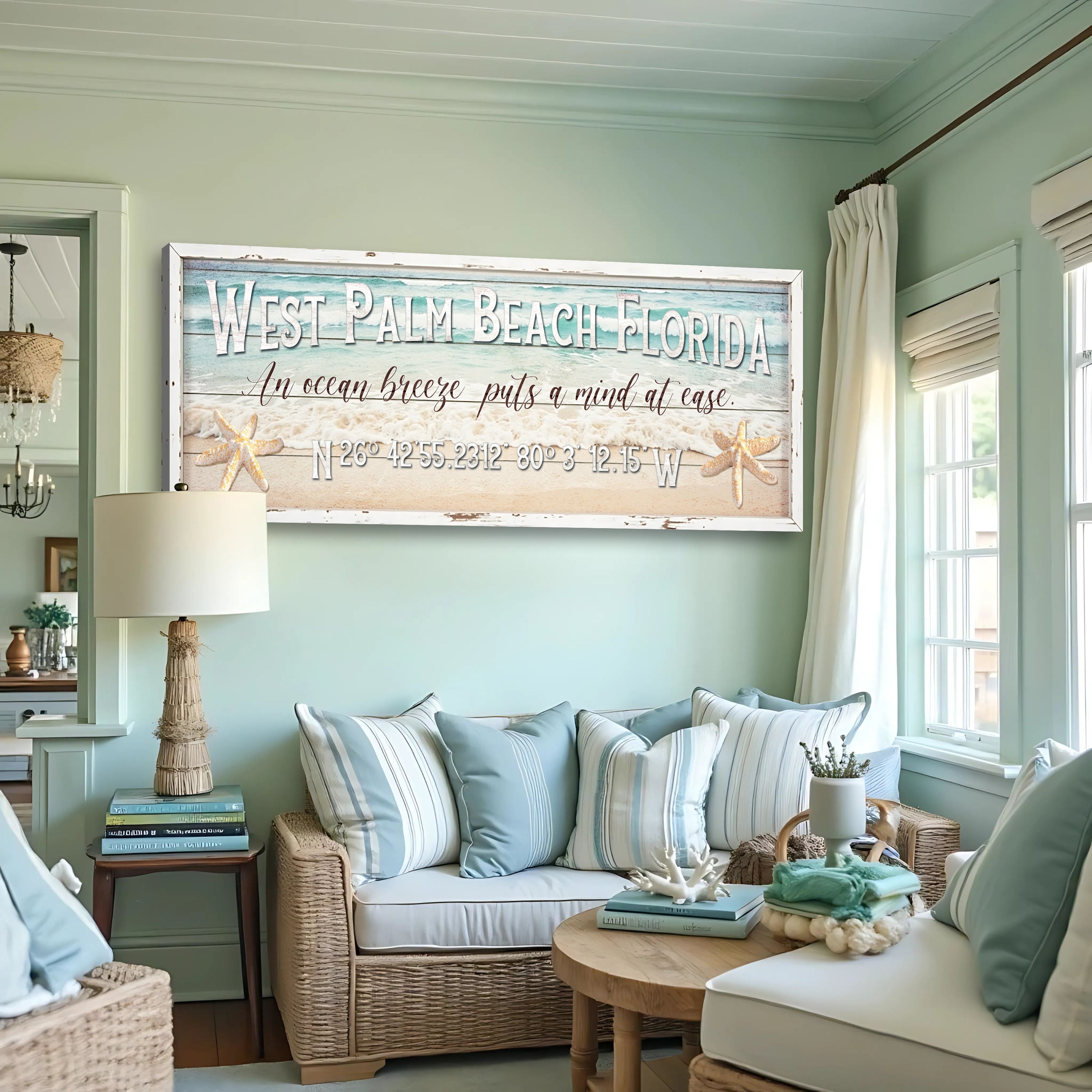 Personalized Beach House Coastal Sign on sale at MyriadMart
