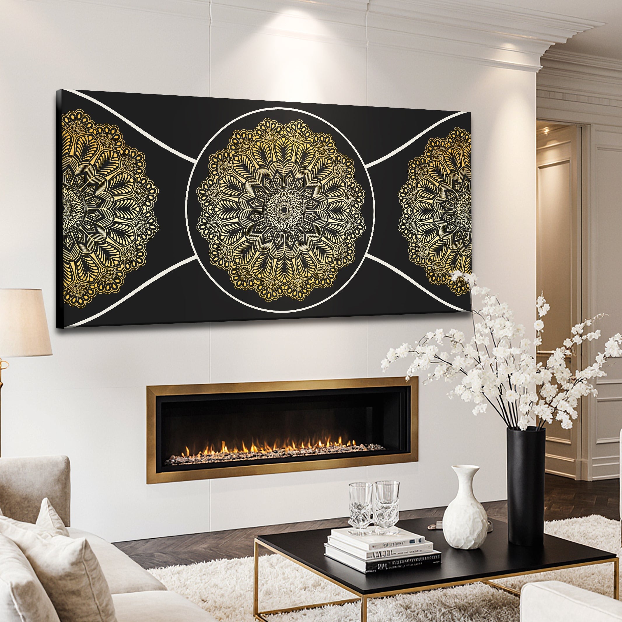 Gold Sacred Geometry Wall Art on sale at MyriadMart