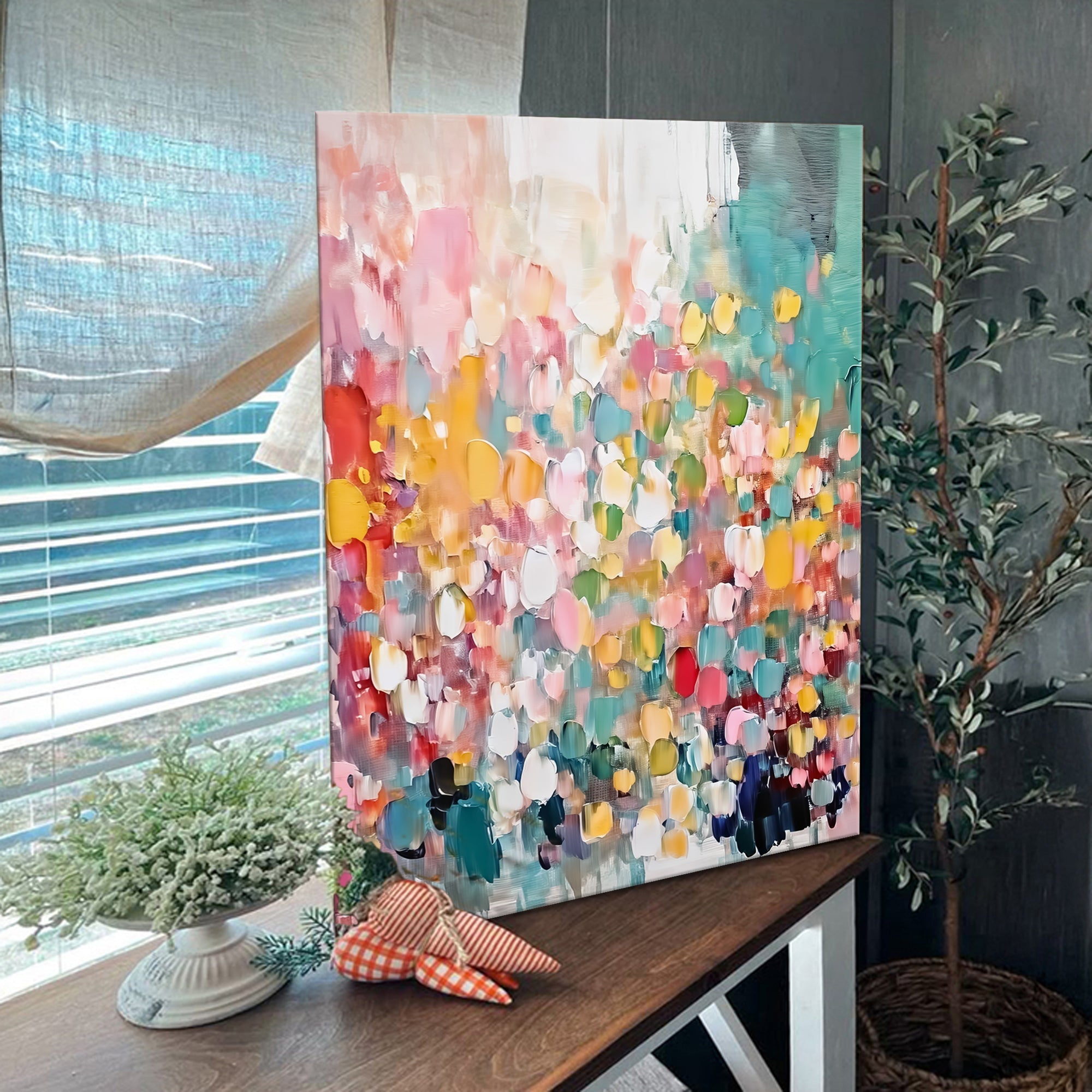 Wild Bloom Abstract Impasto Wall Art on sale at MyriadMart