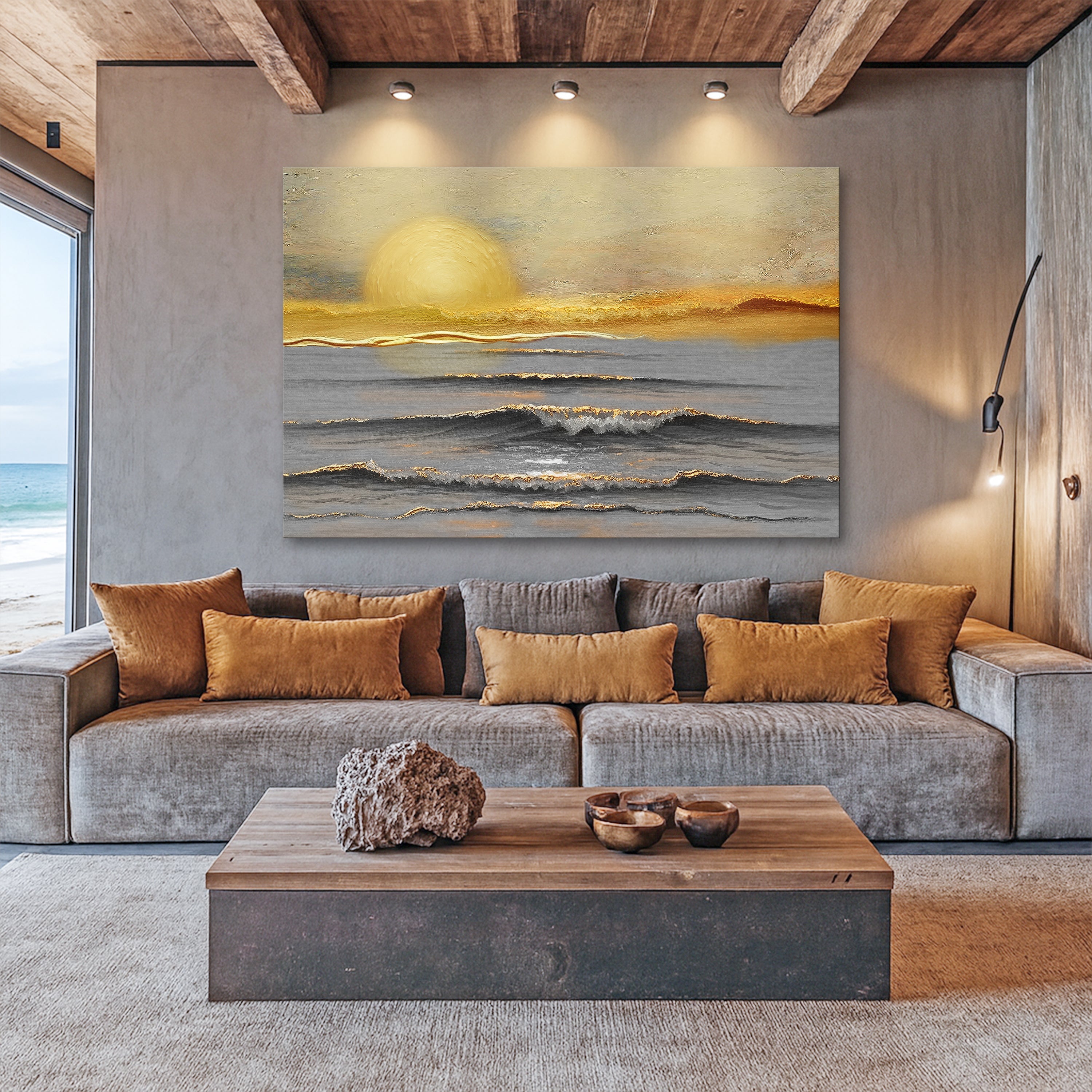Golden Horizon Calm Wall Art on sale at MyriadMart