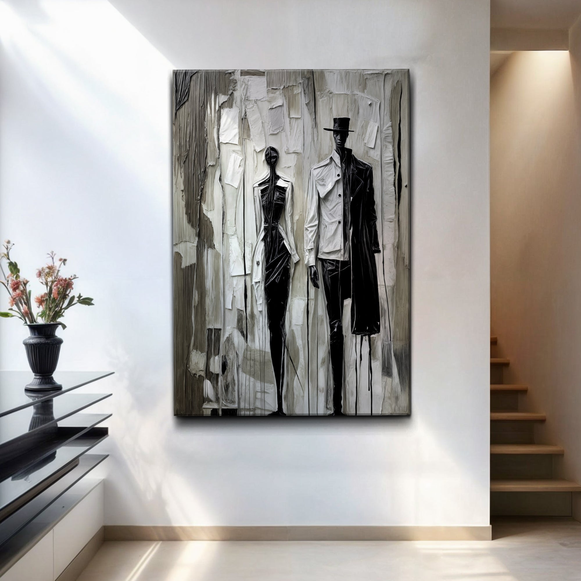 Beige & Black Minimalist Wall Art on sale at MyriadMart
