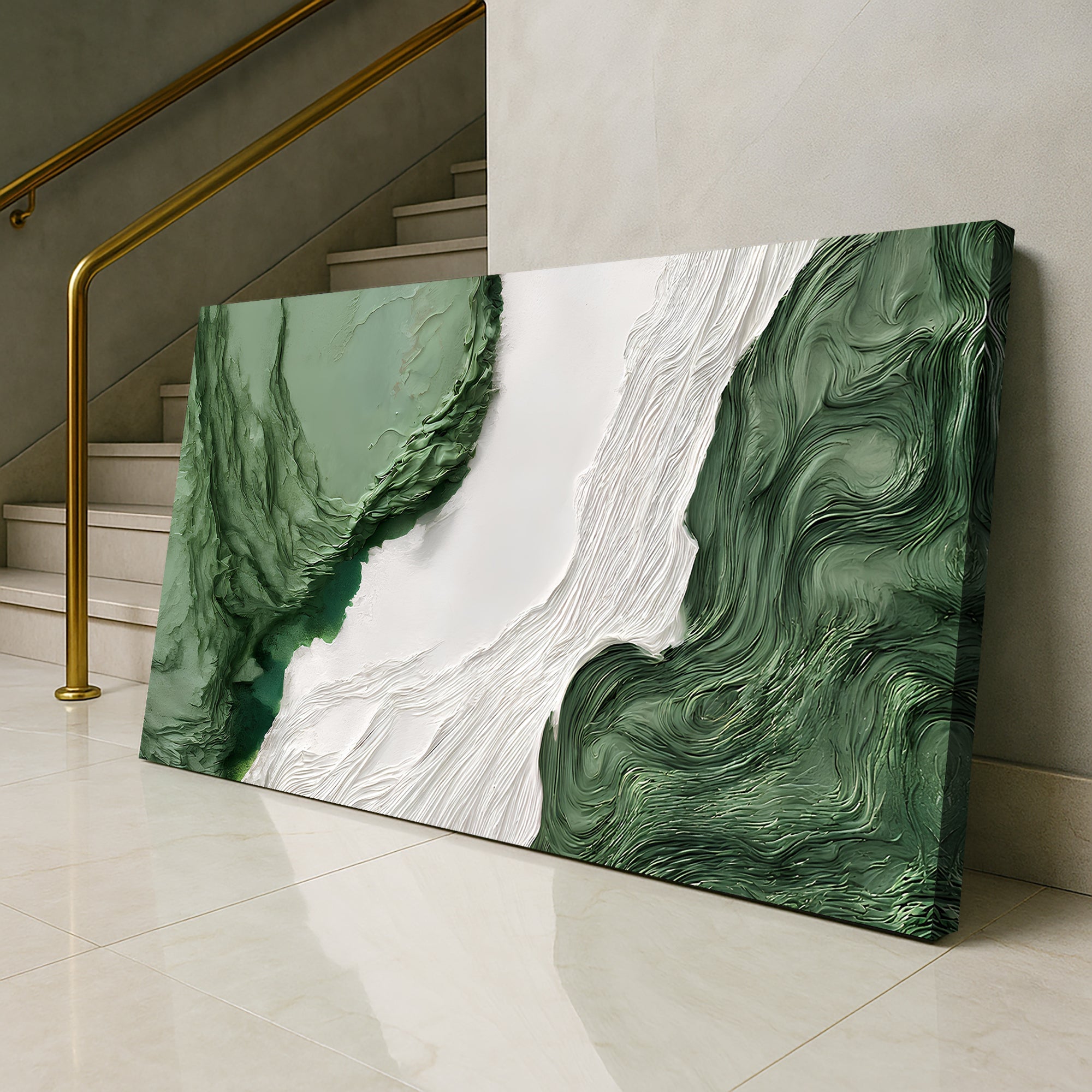 Green Rivers Abstract Wall Art V on sale at MyriadMart