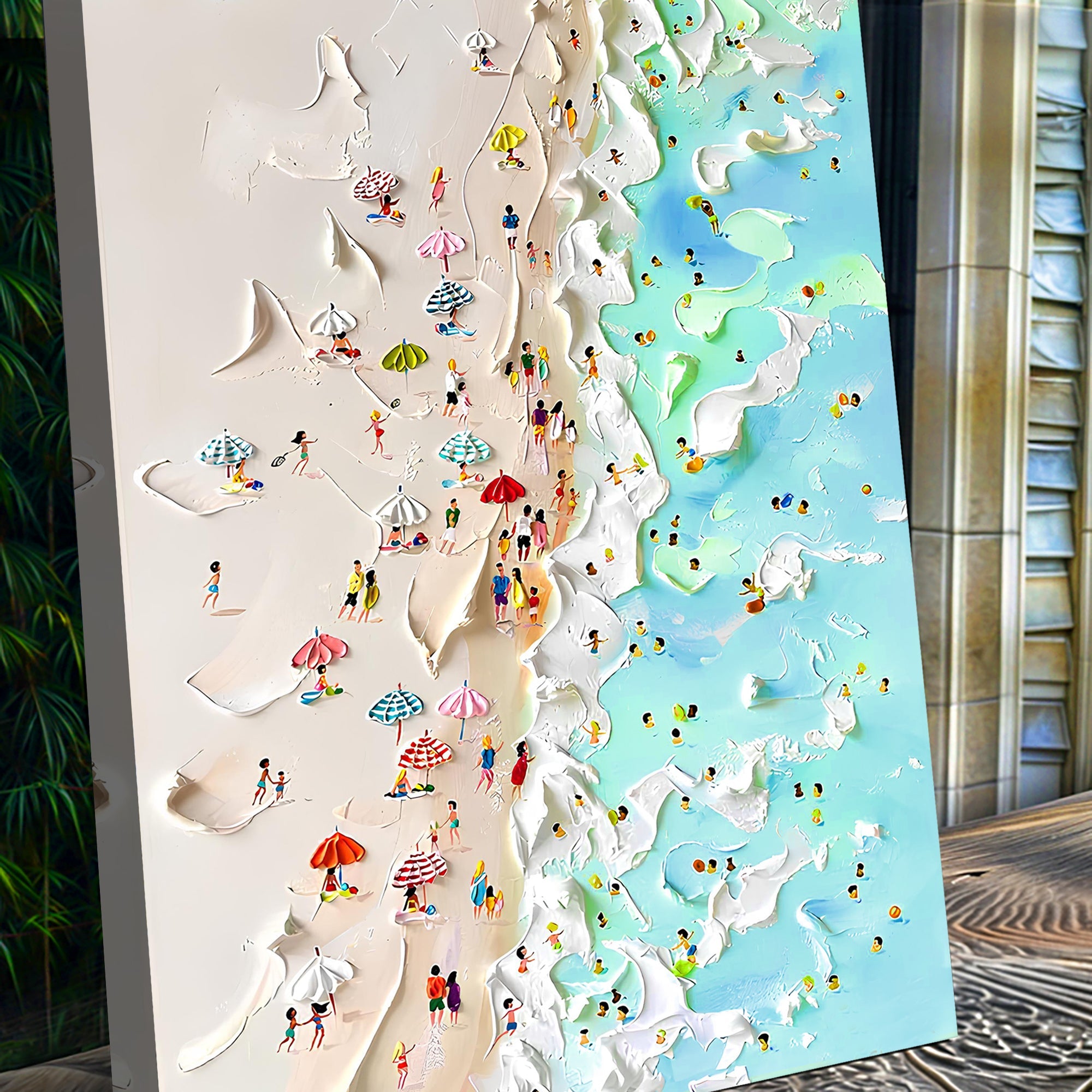 Beachfront Painting Coastal Wall Art on sale at MyriadMart