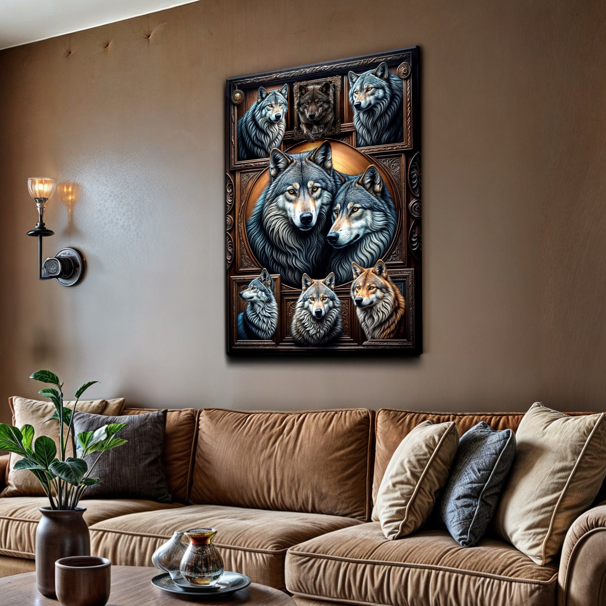 3D Wolf Collage Wall Art III on sale at MyriadMart